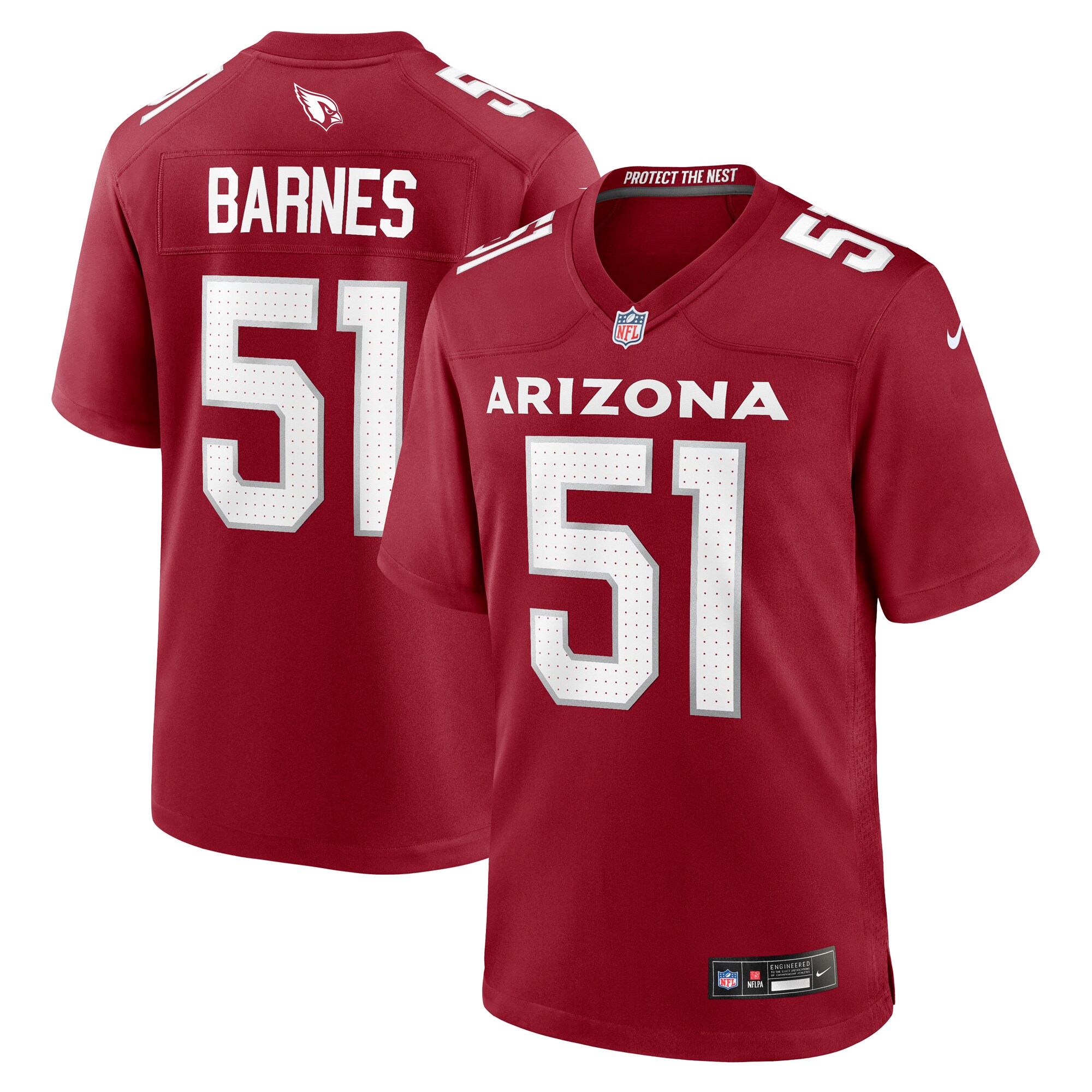 Men's Arizona Cardinals Krys Barnes Cardinal Team Game Jersey JS7380 Saliibo