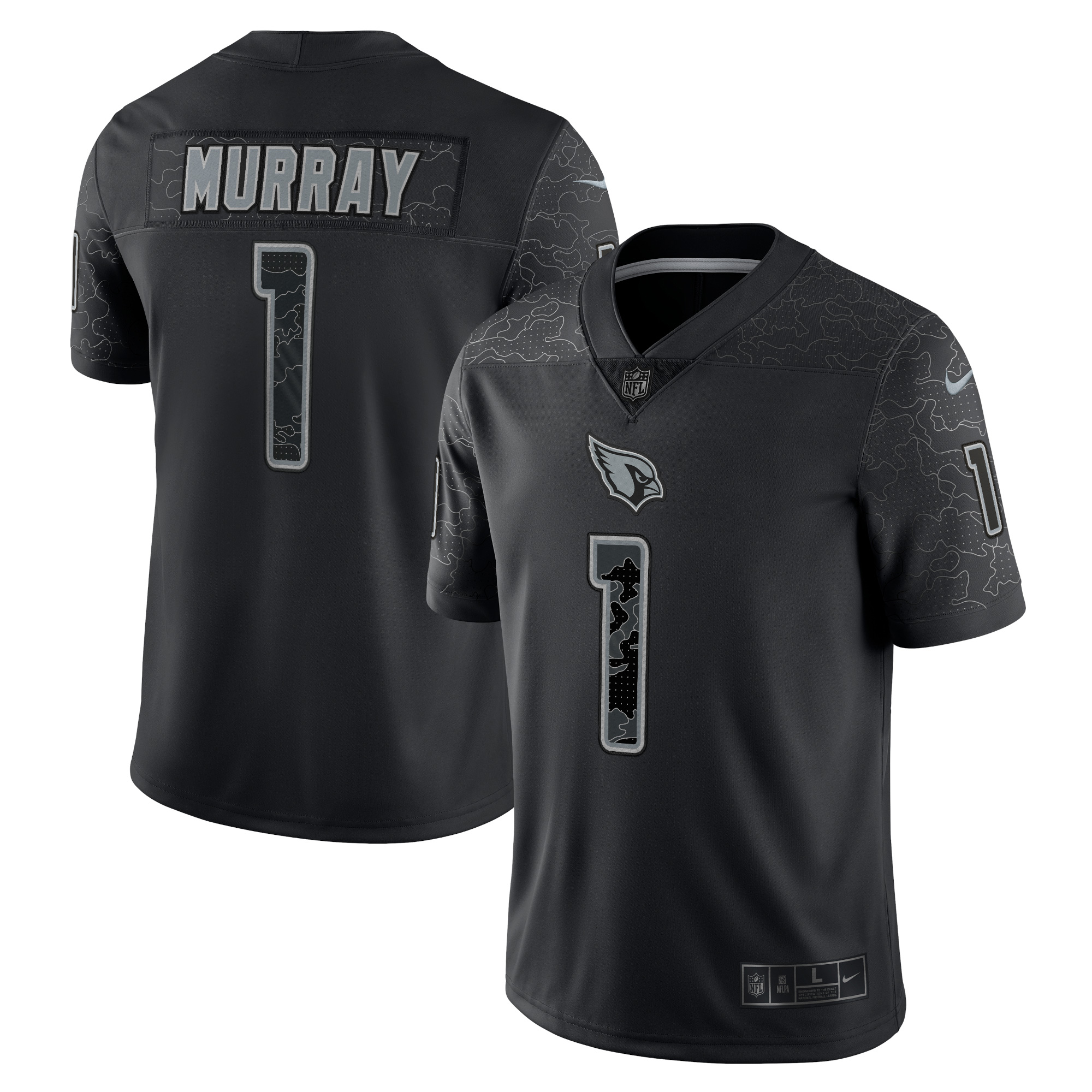 Men's Arizona Cardinals Kyler Murray Black RFLCTV Limited Jersey JS9174 Saliibo