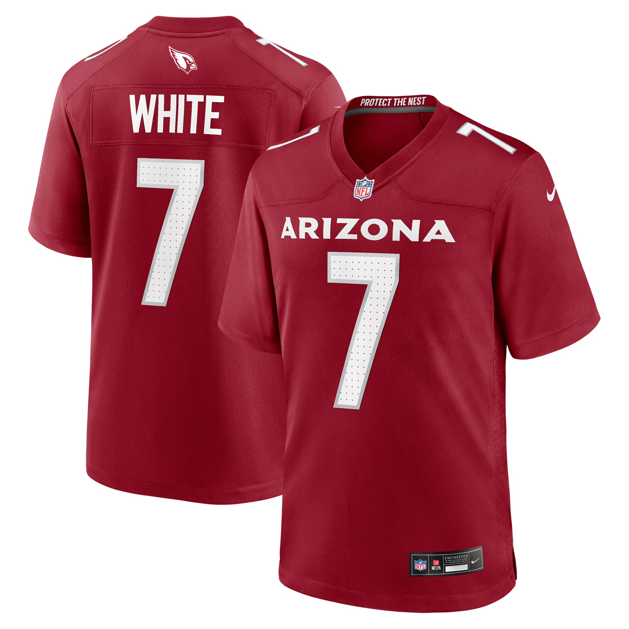 Men's Arizona Cardinals Kyzir White Cardinal Team Game Jersey JS4593 Saliibo
