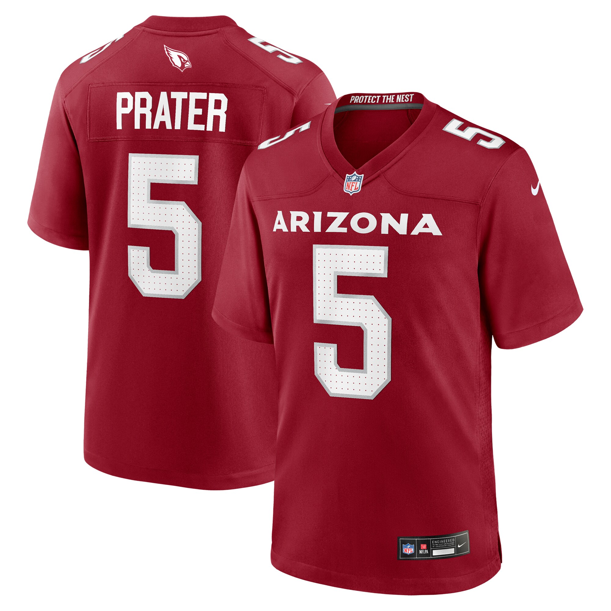 Men's Arizona Cardinals Matt Prater Cardinal Team Game Jersey JS7993 Saliibo