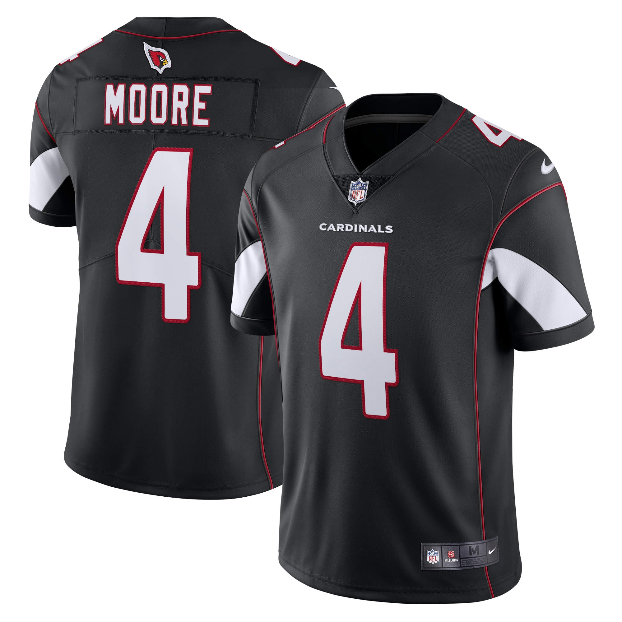 Men's Arizona Cardinals Rondale Moore Black Alternate Vapor Limited Jersey JS3324 Saliibo