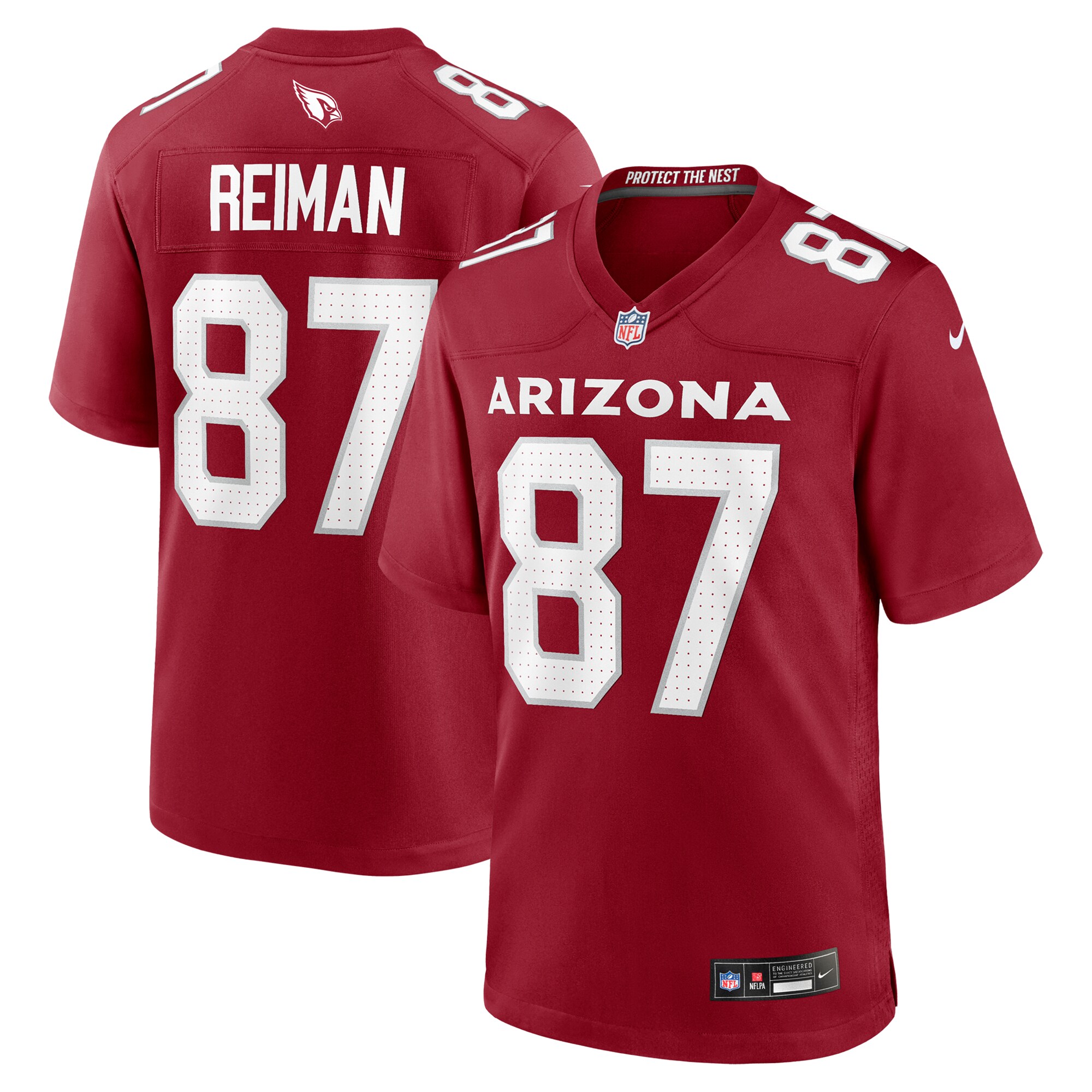 Men's Arizona Cardinals Tip Reiman Cardinal Team Game Jersey JS5536 Saliibo