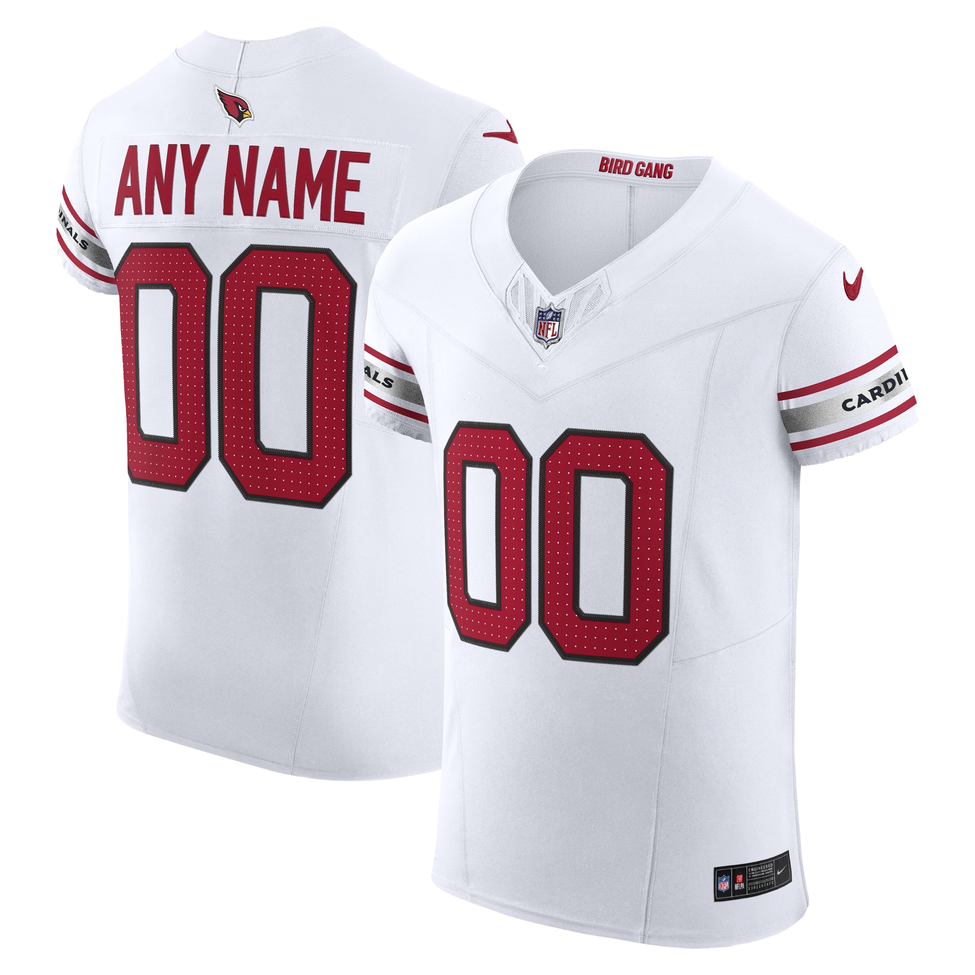 Men's Arizona Cardinals White Vapor F.U.S.E. Elite Custom Jersey JS1904 Saliibo