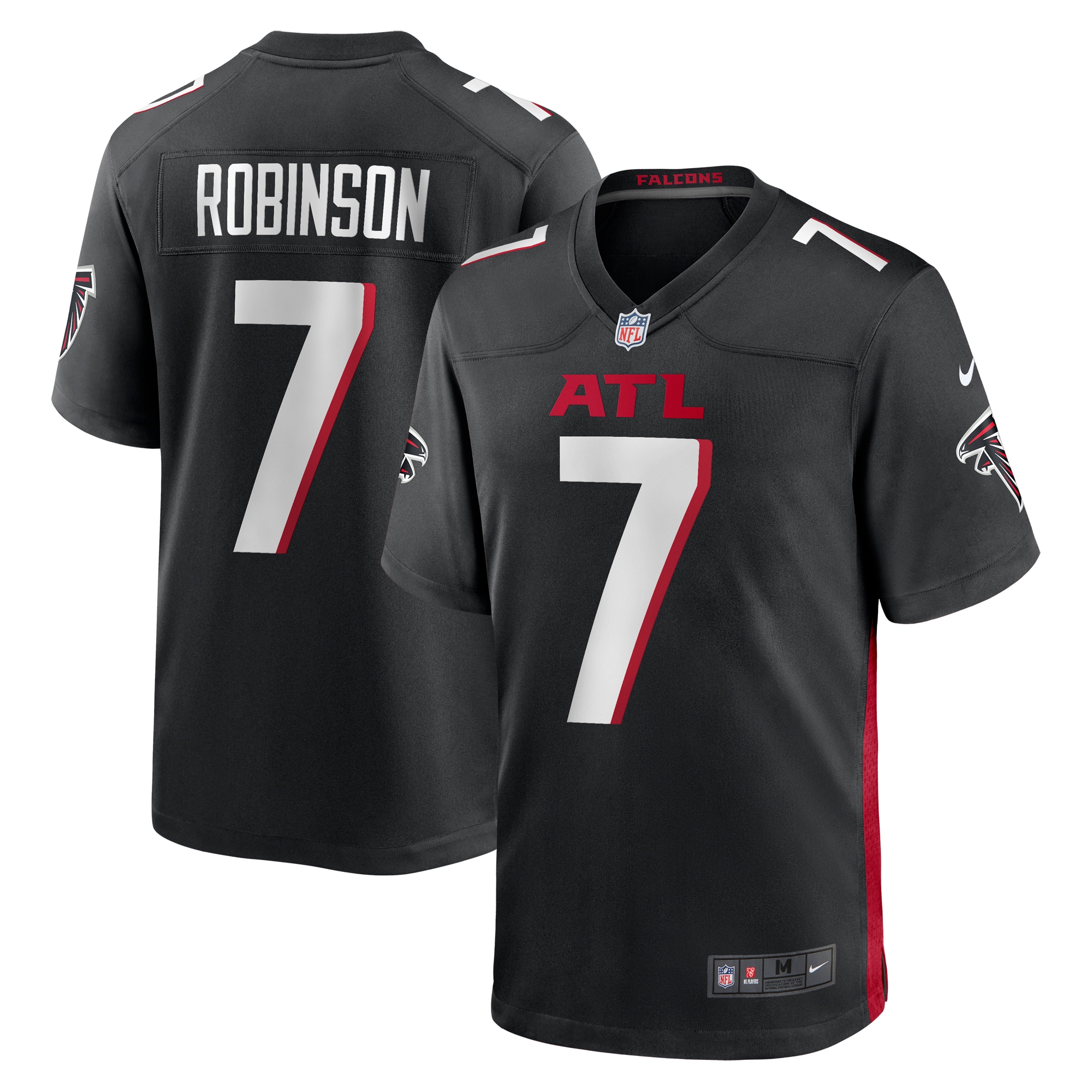 Men's Atlanta Falcons Bijan Robinson Black Game Jersey JS3096 Saliibo