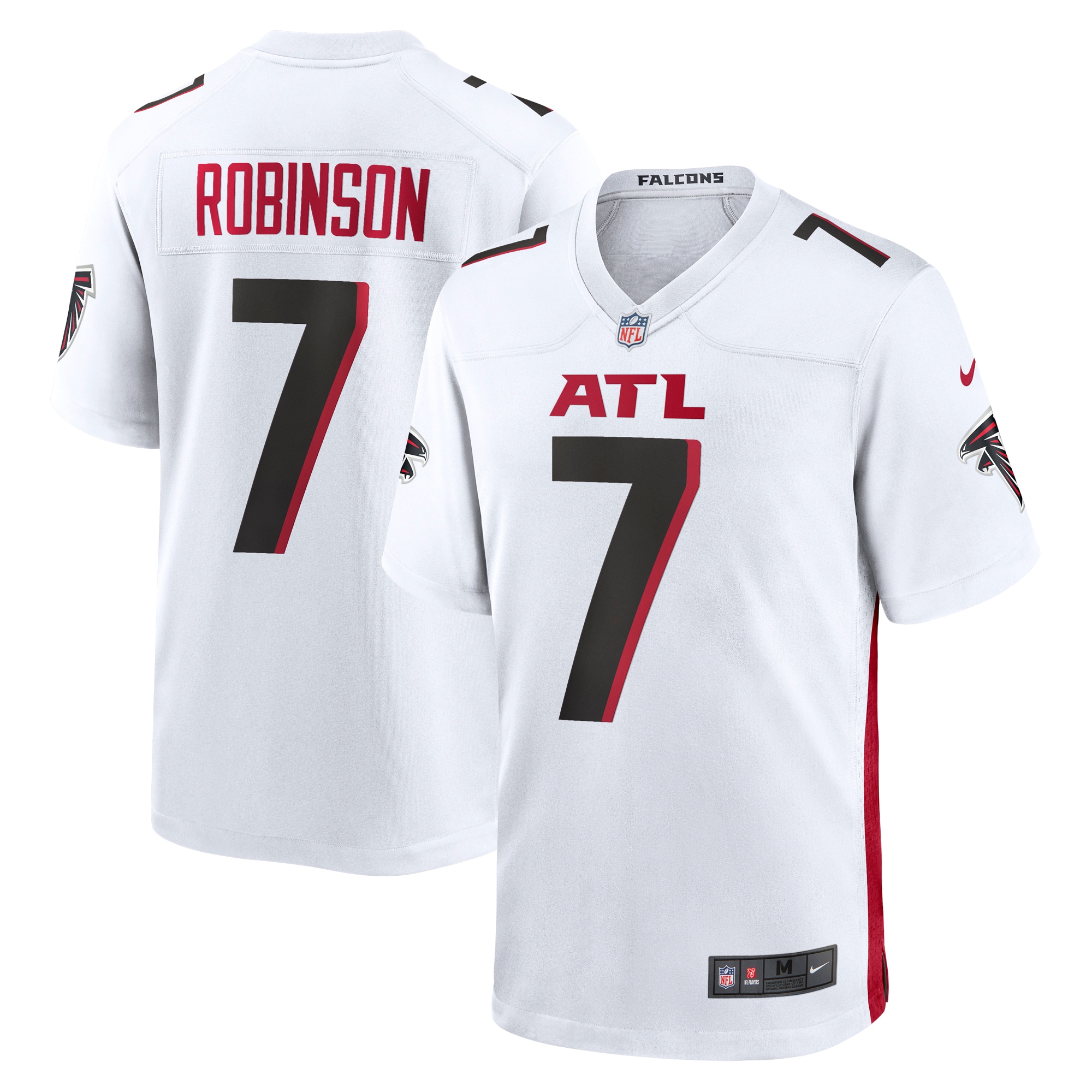 Men's Atlanta Falcons Bijan Robinson White Game Jersey JS5172 Saliibo
