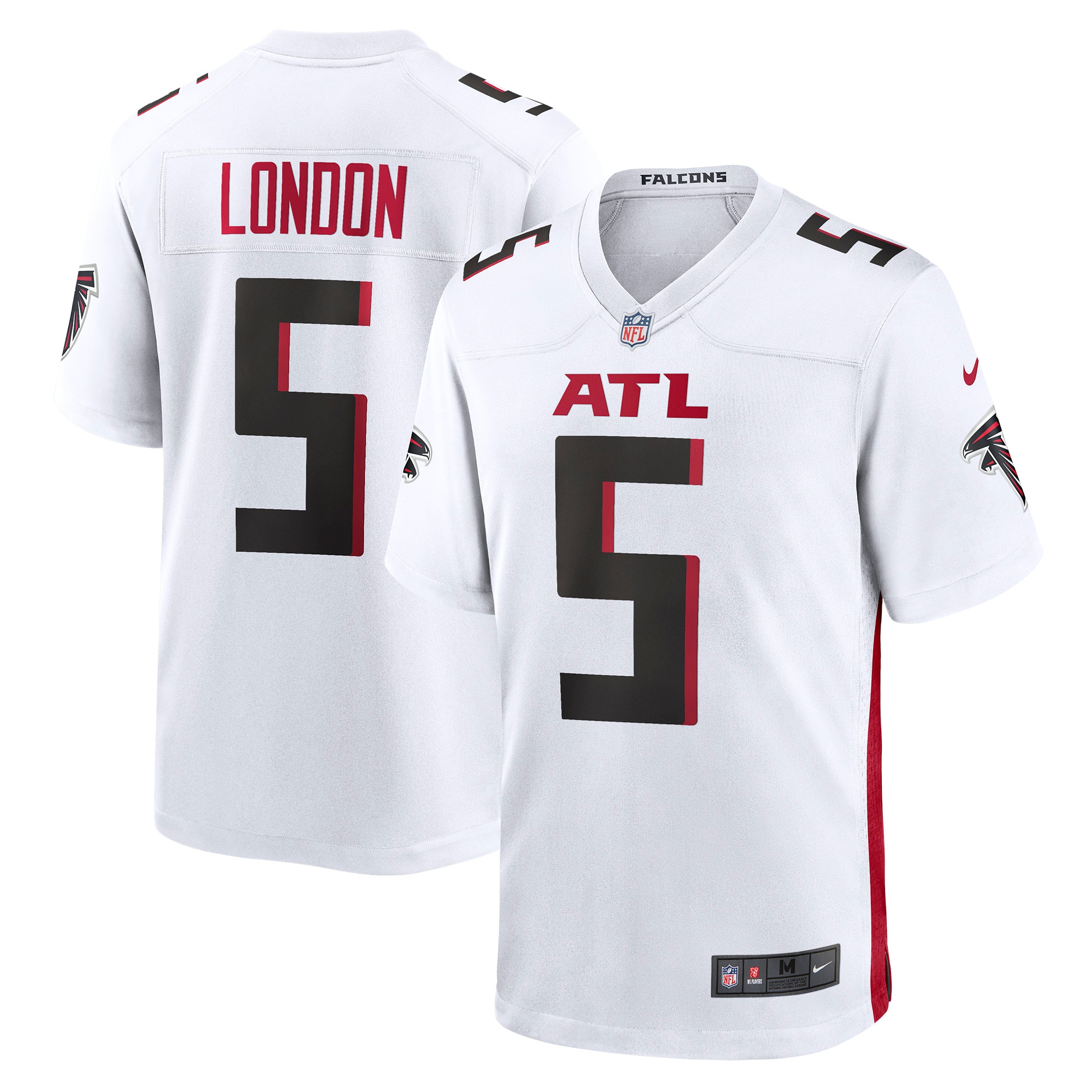 Men's Atlanta Falcons Drake London White Away Game Player Jersey JS1906 Saliibo