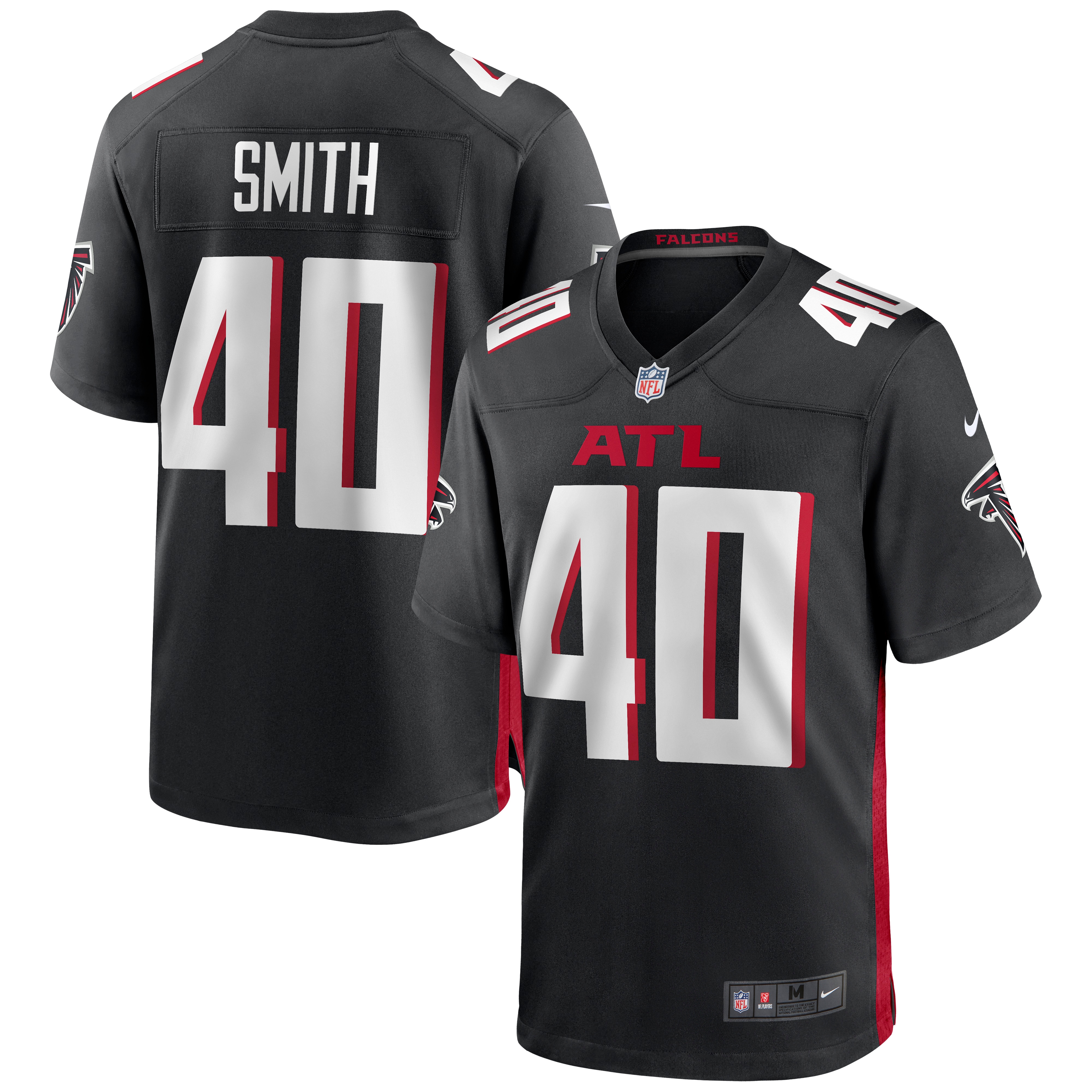Men's Atlanta Falcons Keith Smith Black Game Jersey JS4805 Saliibo