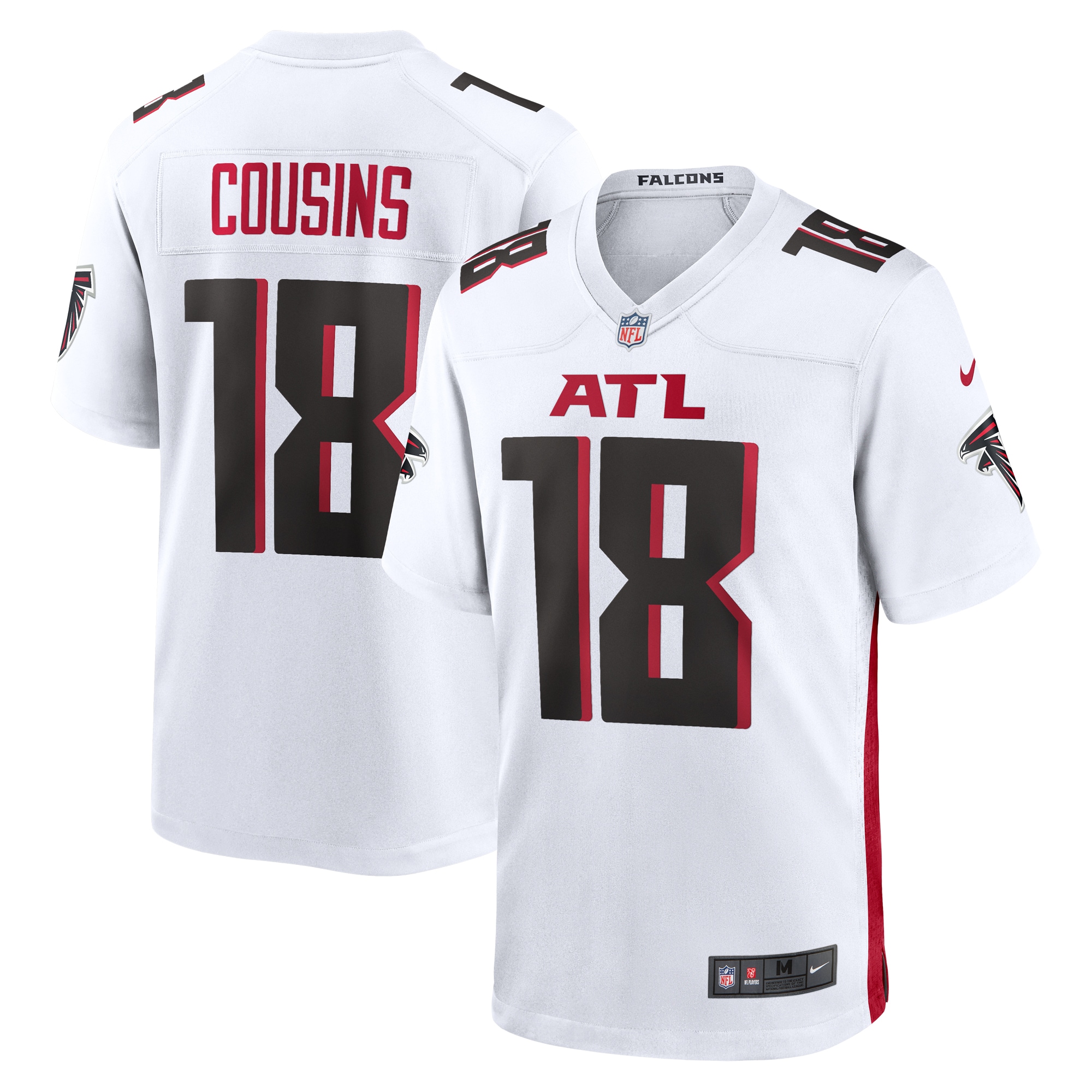 Men's Atlanta Falcons Kirk Cousins White Game Player Jersey JS4302 Saliibo