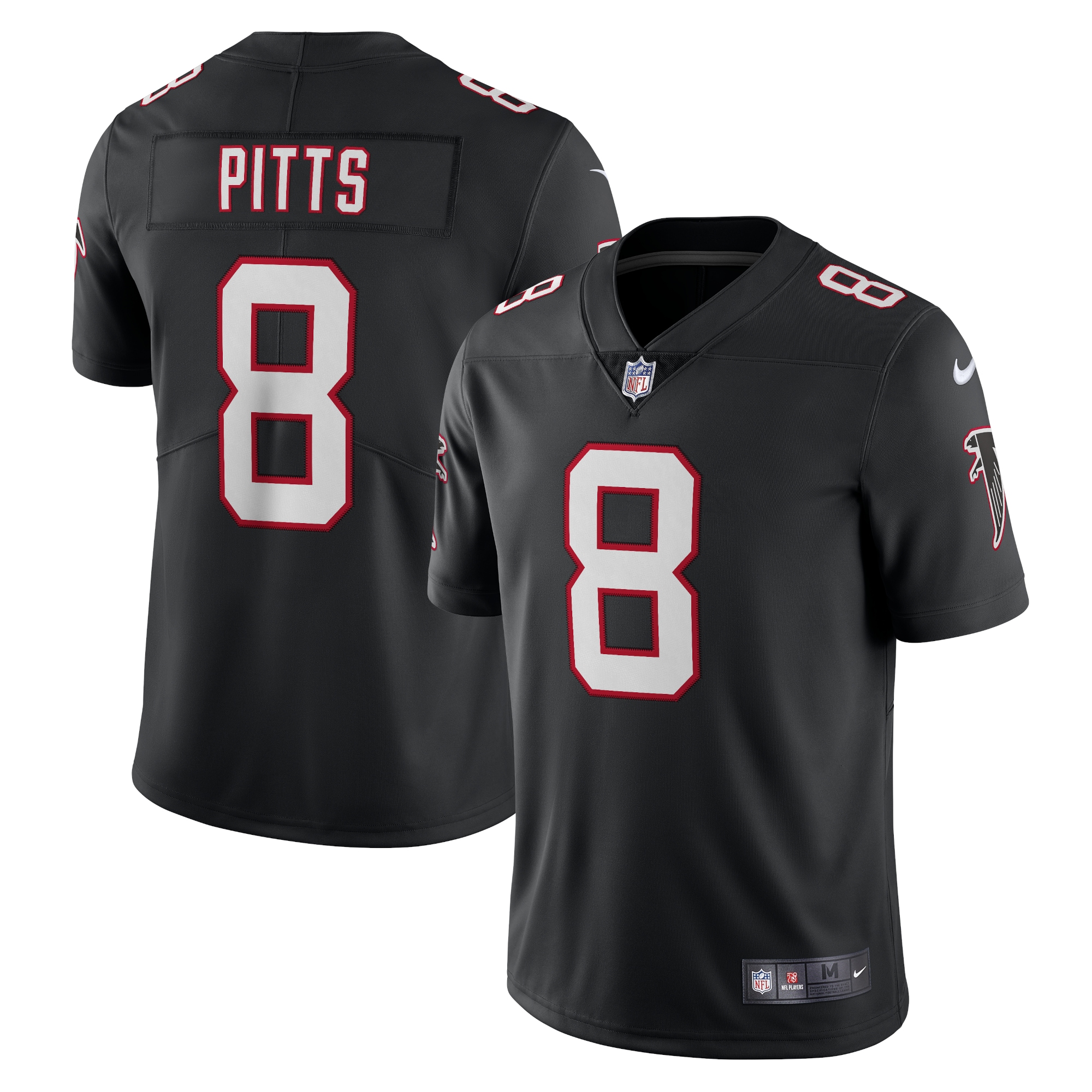Men's Atlanta Falcons Kyle Pitts Black Alternate Vapor Limited Jersey JS1286 Saliibo