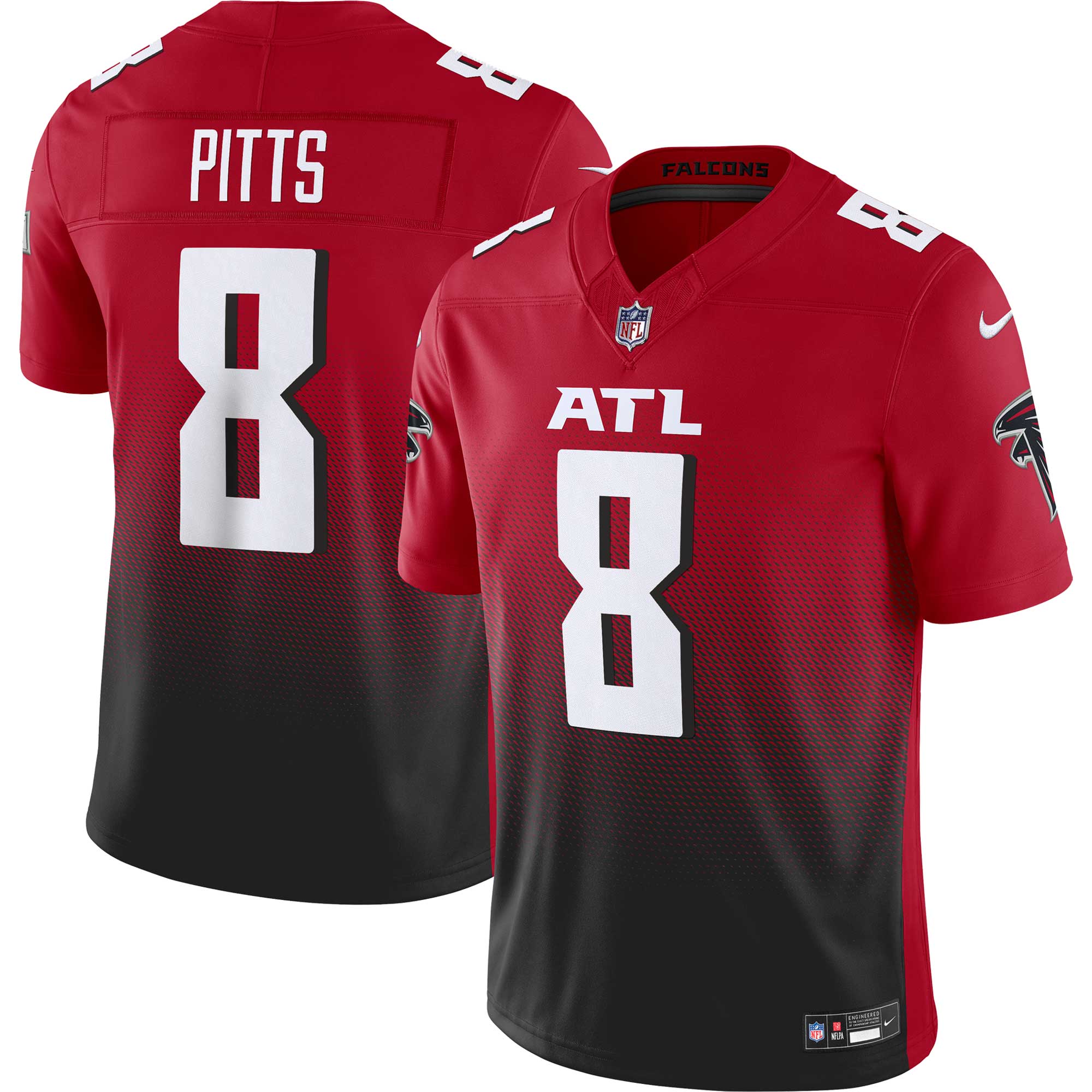 Men's Atlanta Falcons Kyle Pitts Red Vapor F.U.S.E. Limited Jersey JS5307 Saliibo