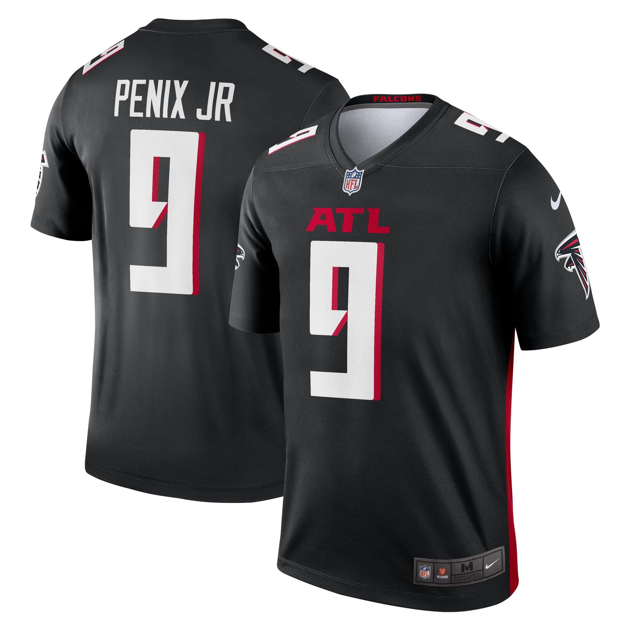 Men's Atlanta Falcons Michael Penix Jr. Black Team Legend Player Performance Top JS5491 Saliibo