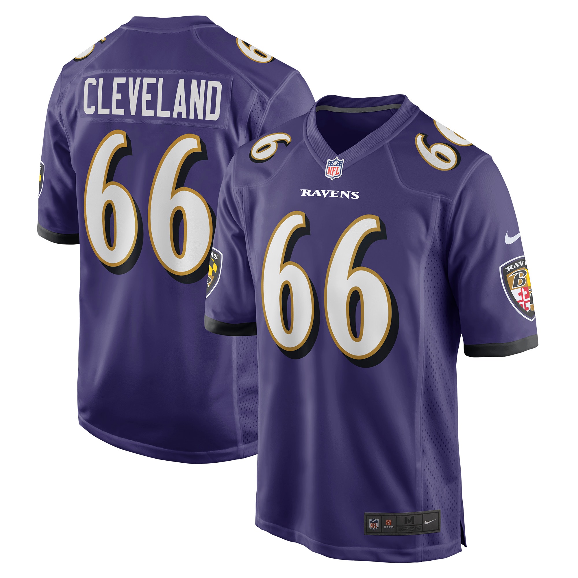Men's Baltimore Ravens Ben Cleveland Purple Game Jersey JS7970 Saliibo