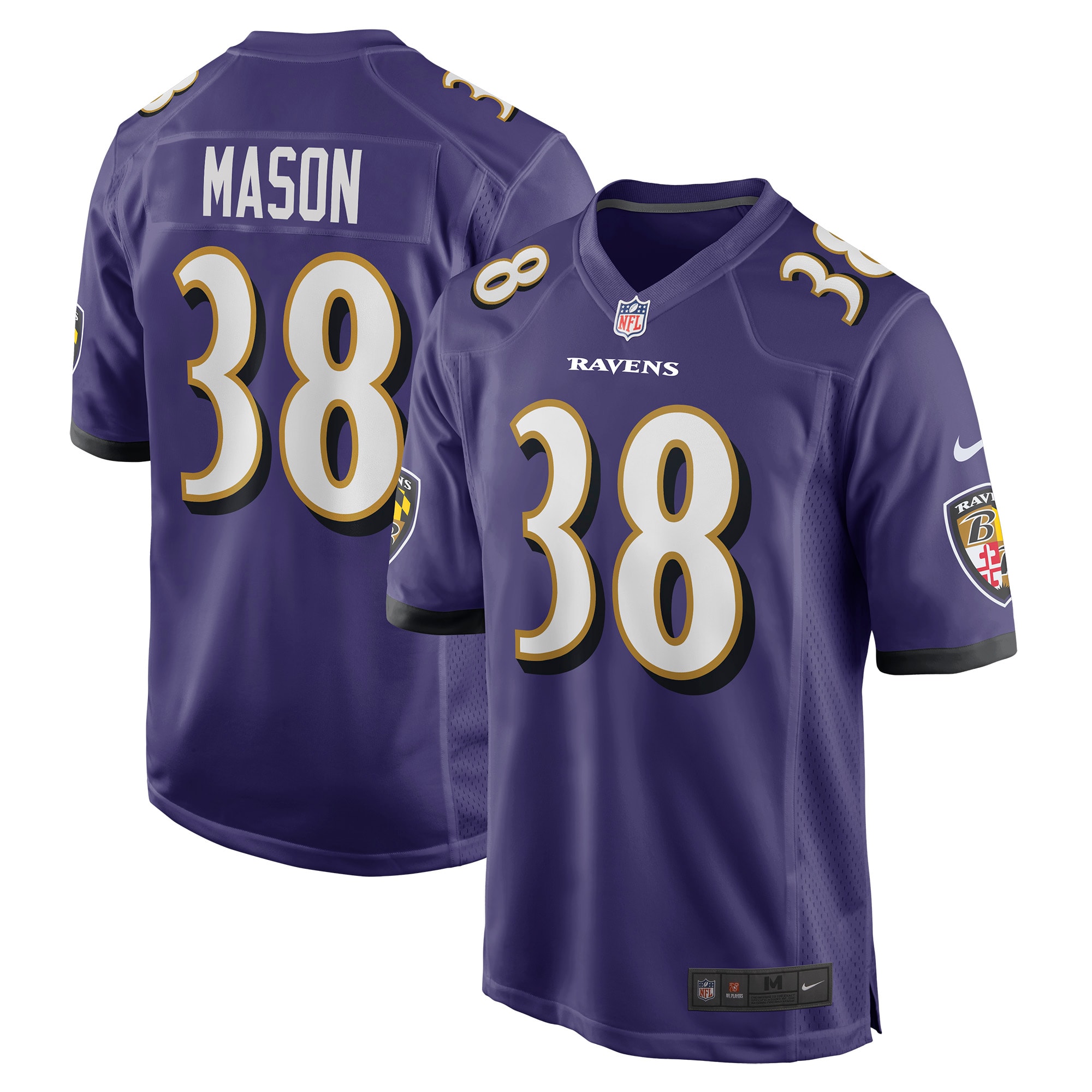 Men's Baltimore Ravens Ben Mason Purple Game Jersey JS2269 Saliibo