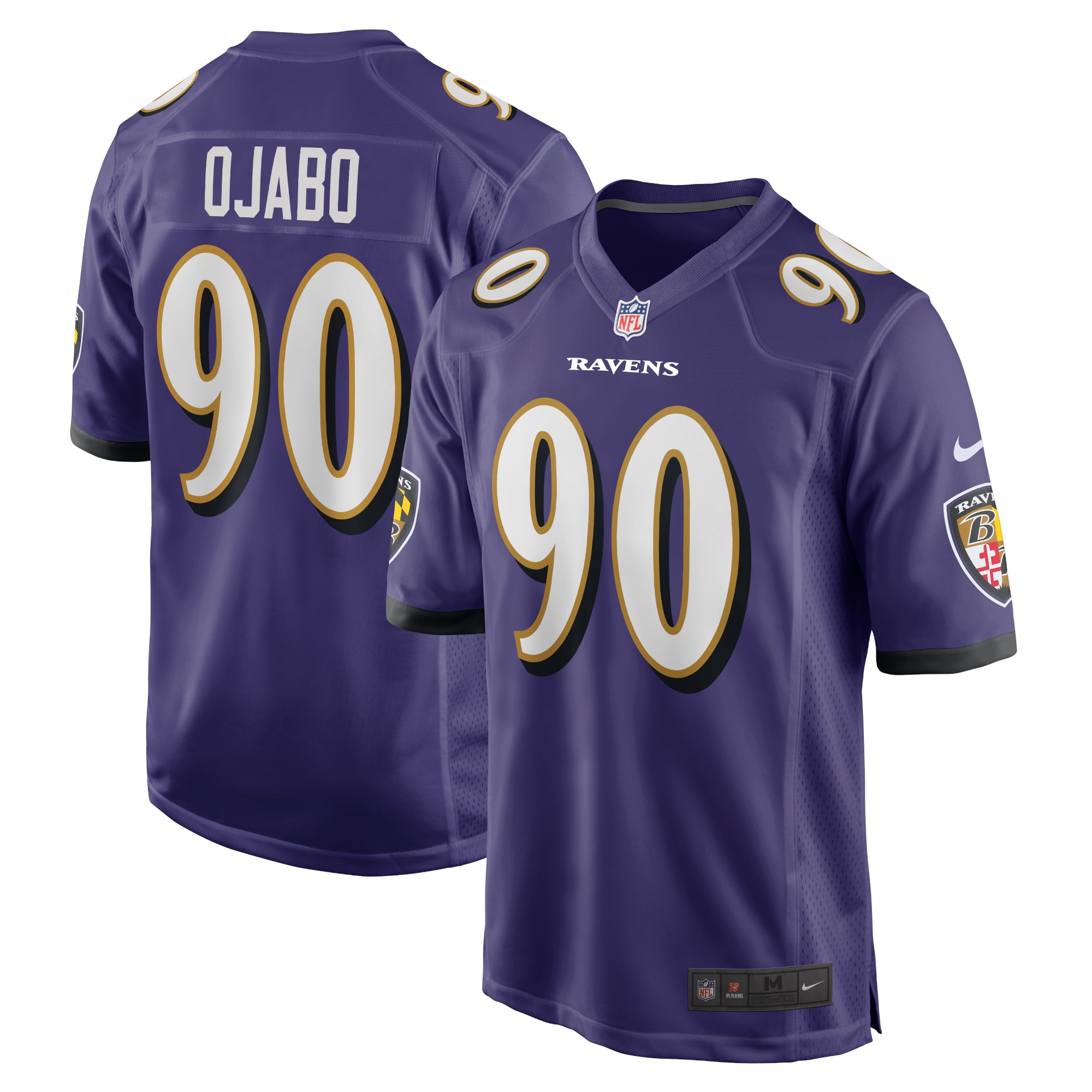 Men's Baltimore Ravens David Ojabo Purple Player Game Jersey JS6839 Saliibo