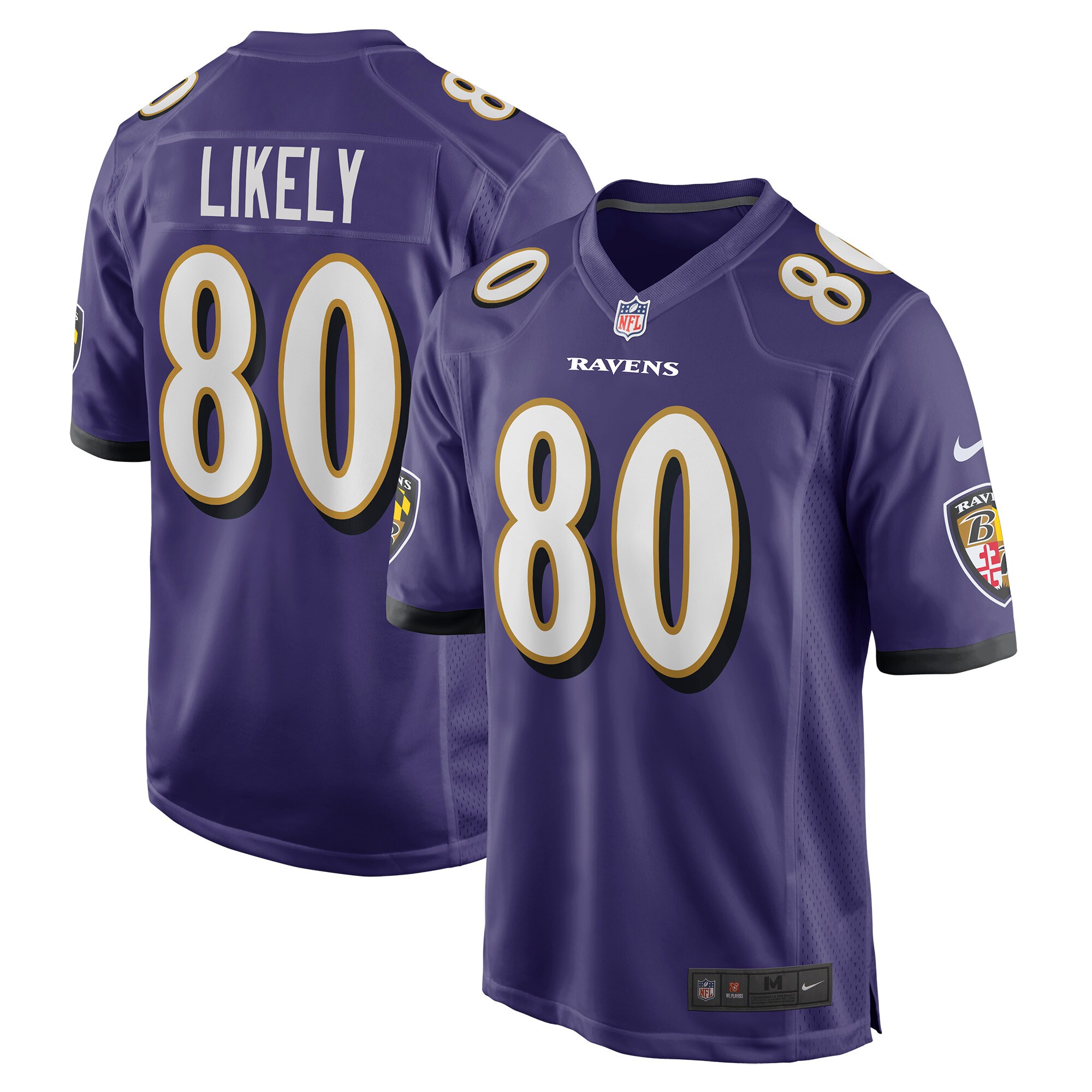 Men's Baltimore Ravens Isaiah Likely Purple Player Game Jersey JS4521 Saliibo