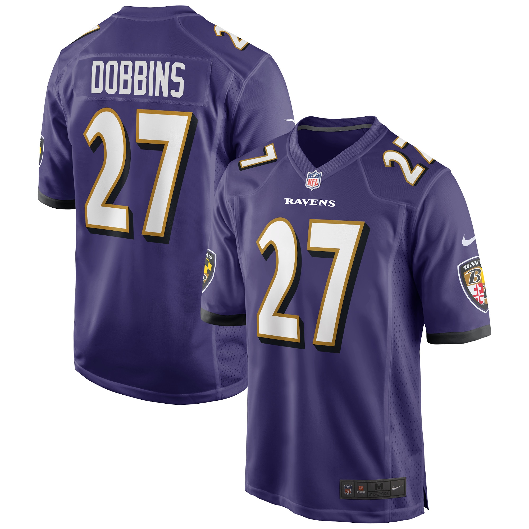 Men's Baltimore Ravens J.K. Dobbins Purple Game Jersey JS2624 Saliibo