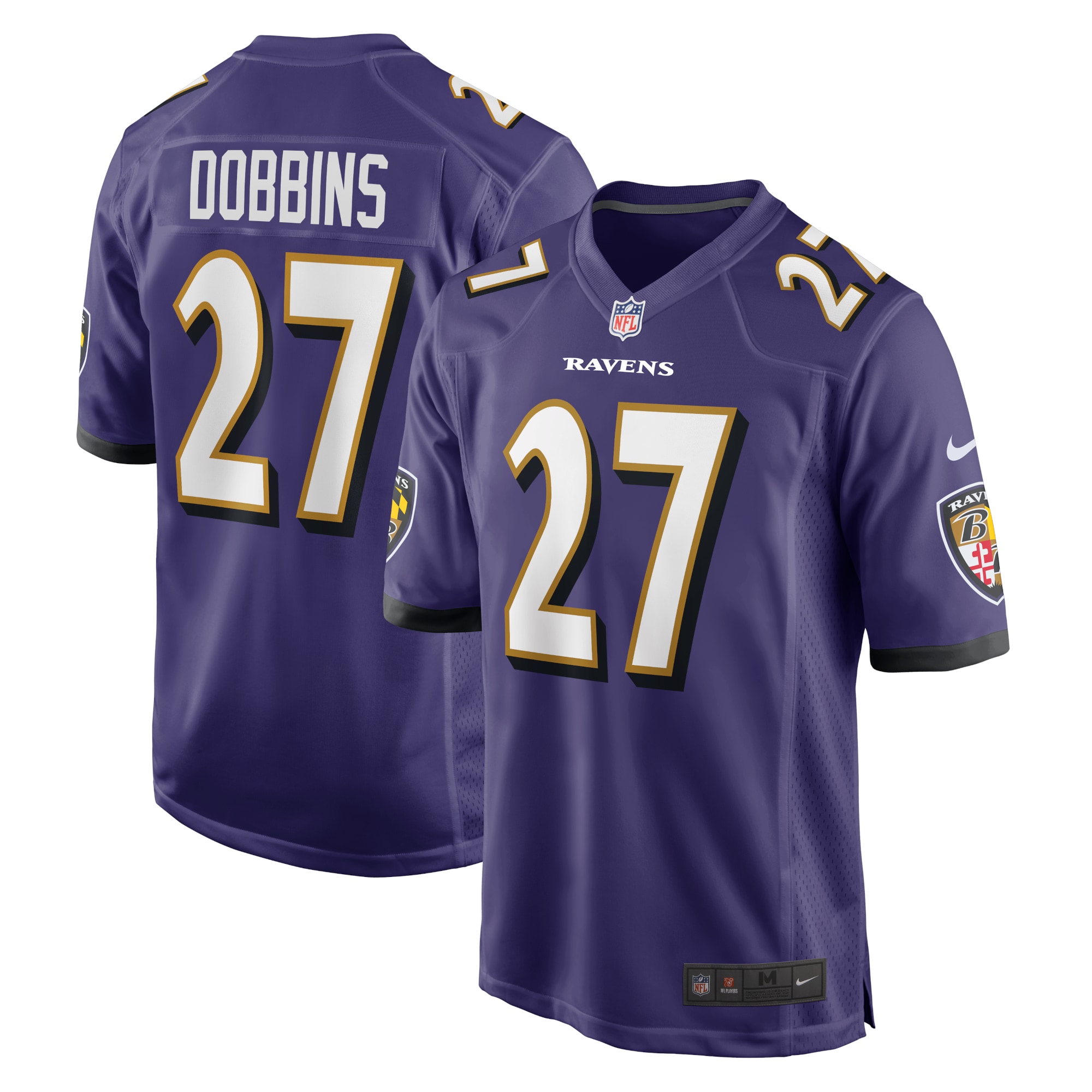 Men's Baltimore Ravens J.K. Dobbins Purple Game Team Jersey JS5715 Saliibo