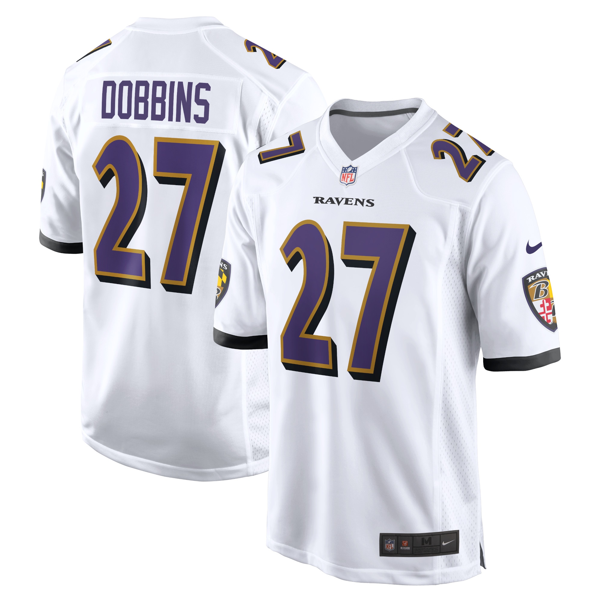 Men's Baltimore Ravens J.K. Dobbins White Game Jersey JS3664 Saliibo