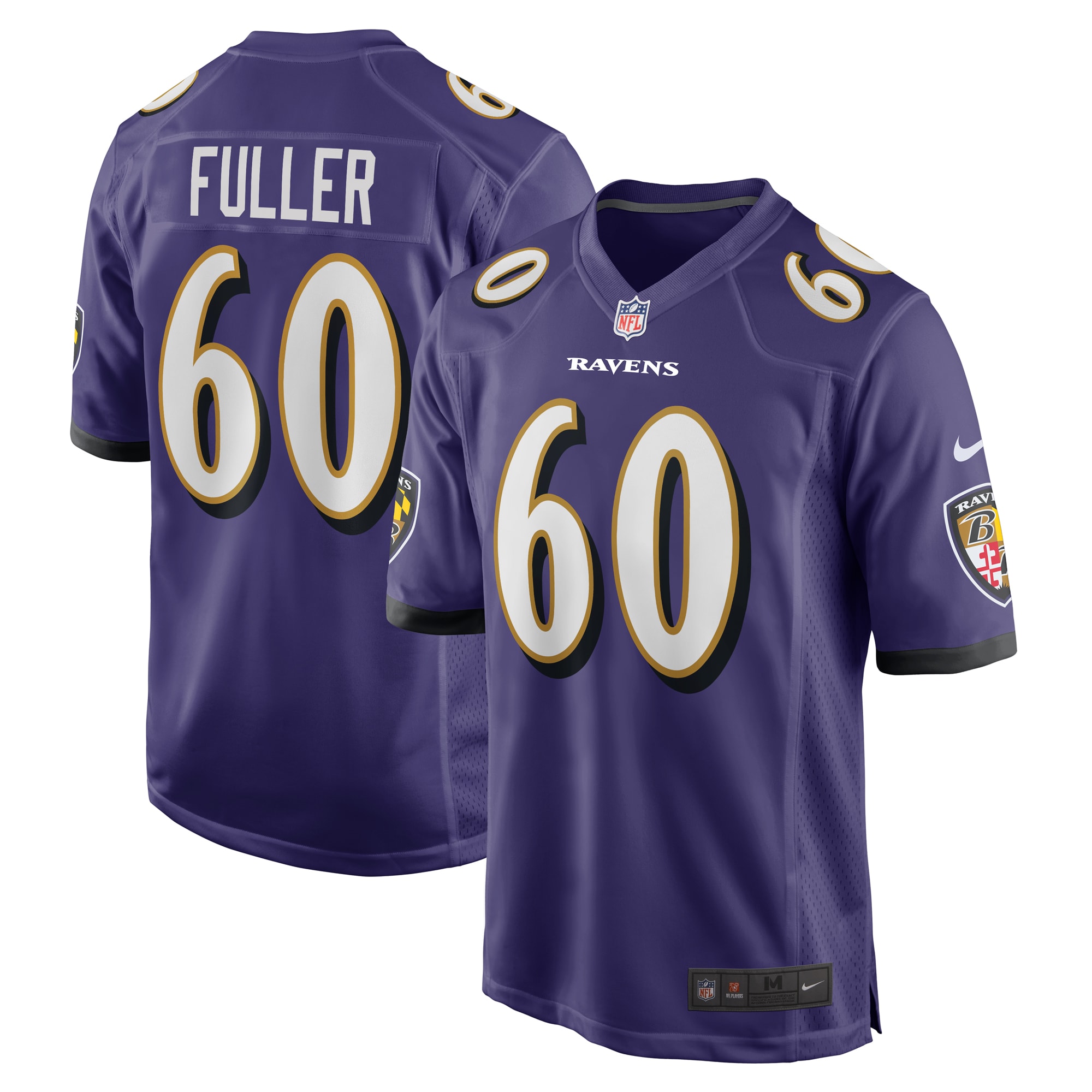 Men's Baltimore Ravens Kyle Fuller Purple Game Jersey JS7125 Saliibo
