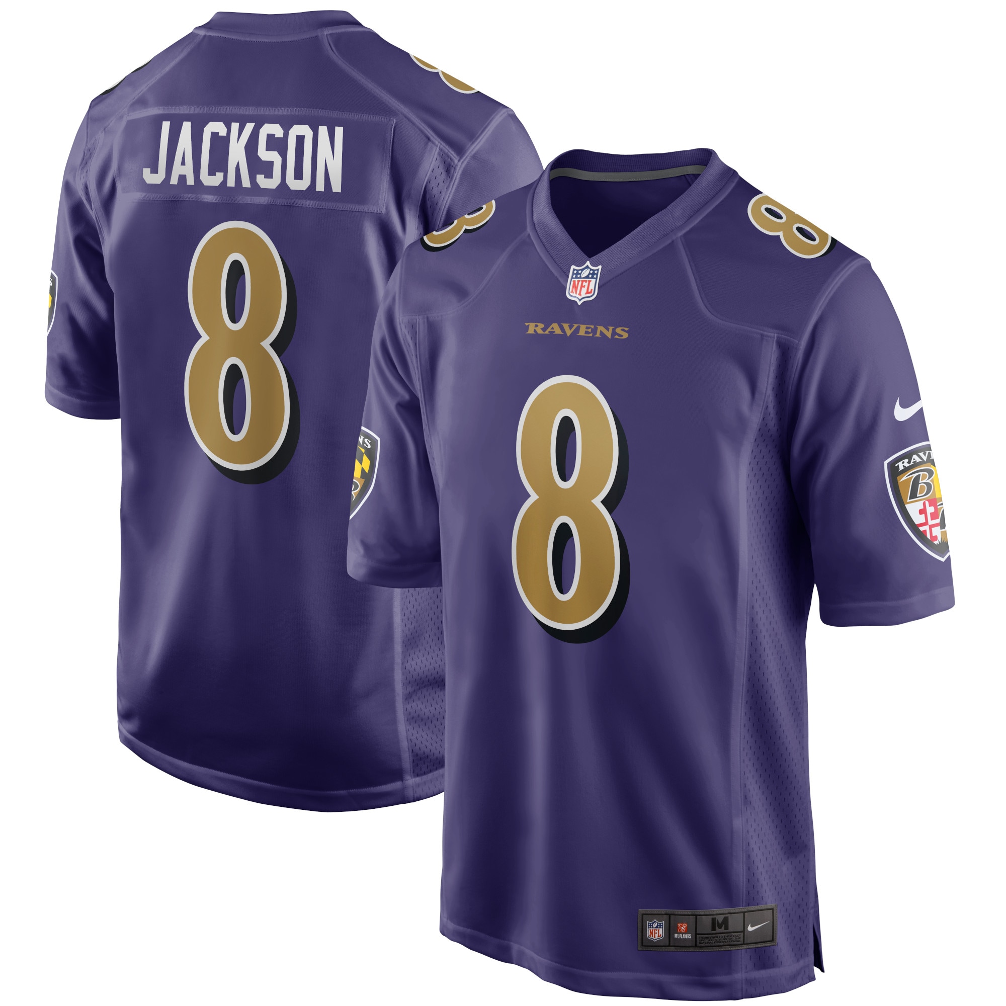 Men's Baltimore Ravens Lamar Jackson Purple Alternate Game Jersey JS9046 Saliibo