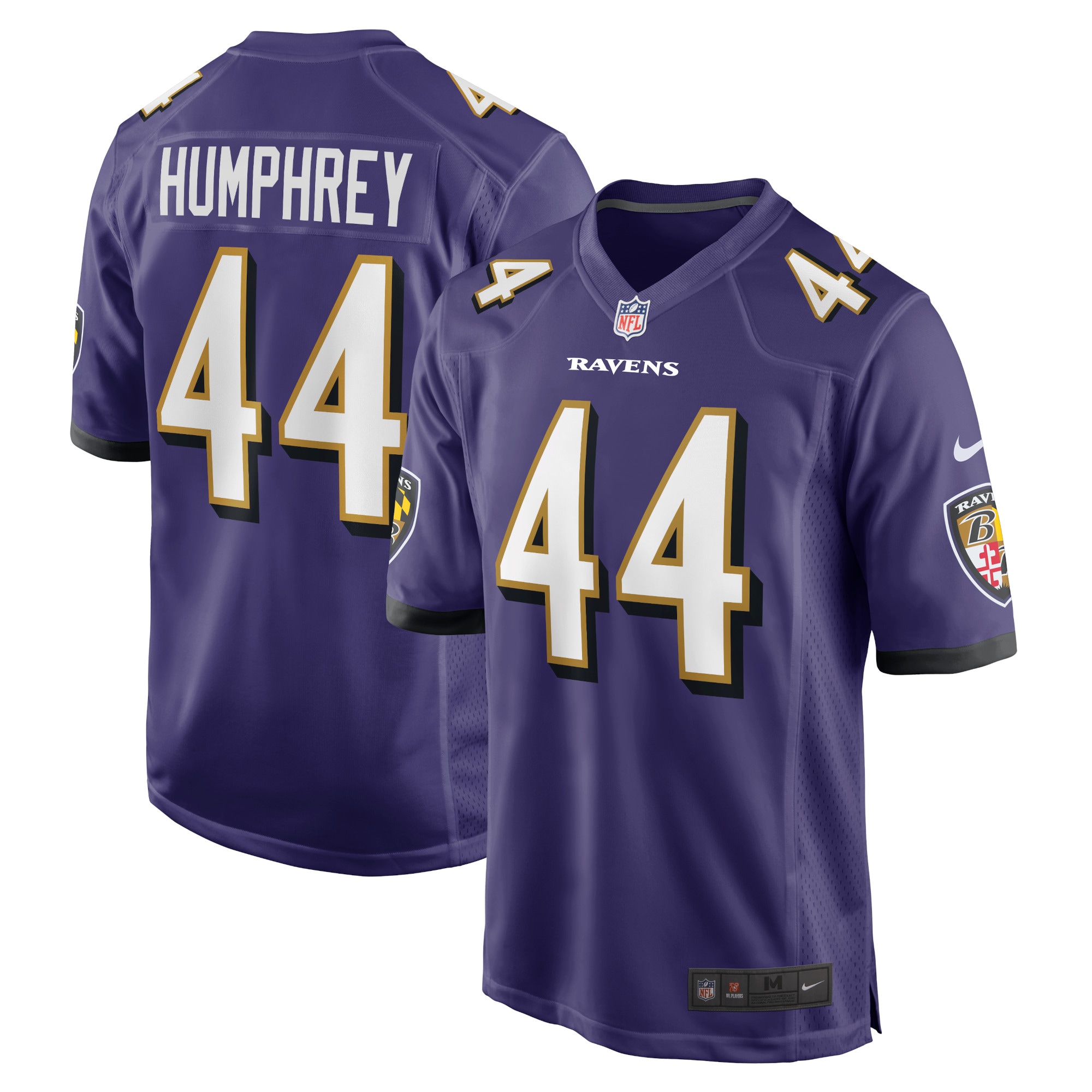 Men's Baltimore Ravens Marlon Humphrey Purple Game Team Jersey JS6583 Saliibo