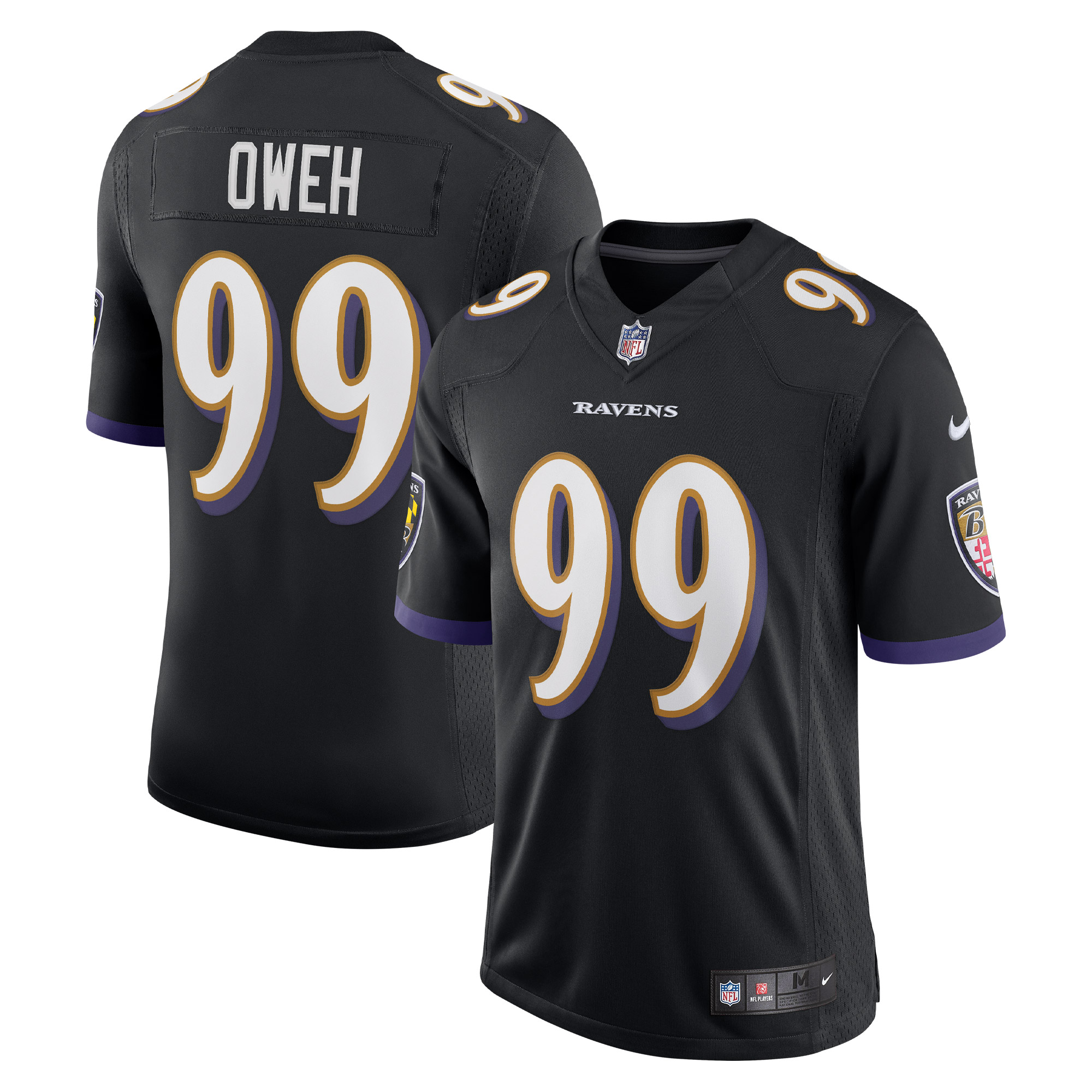 Men's Baltimore Ravens Odafe Oweh Black Vapor Limited Jersey JS5343 Saliibo