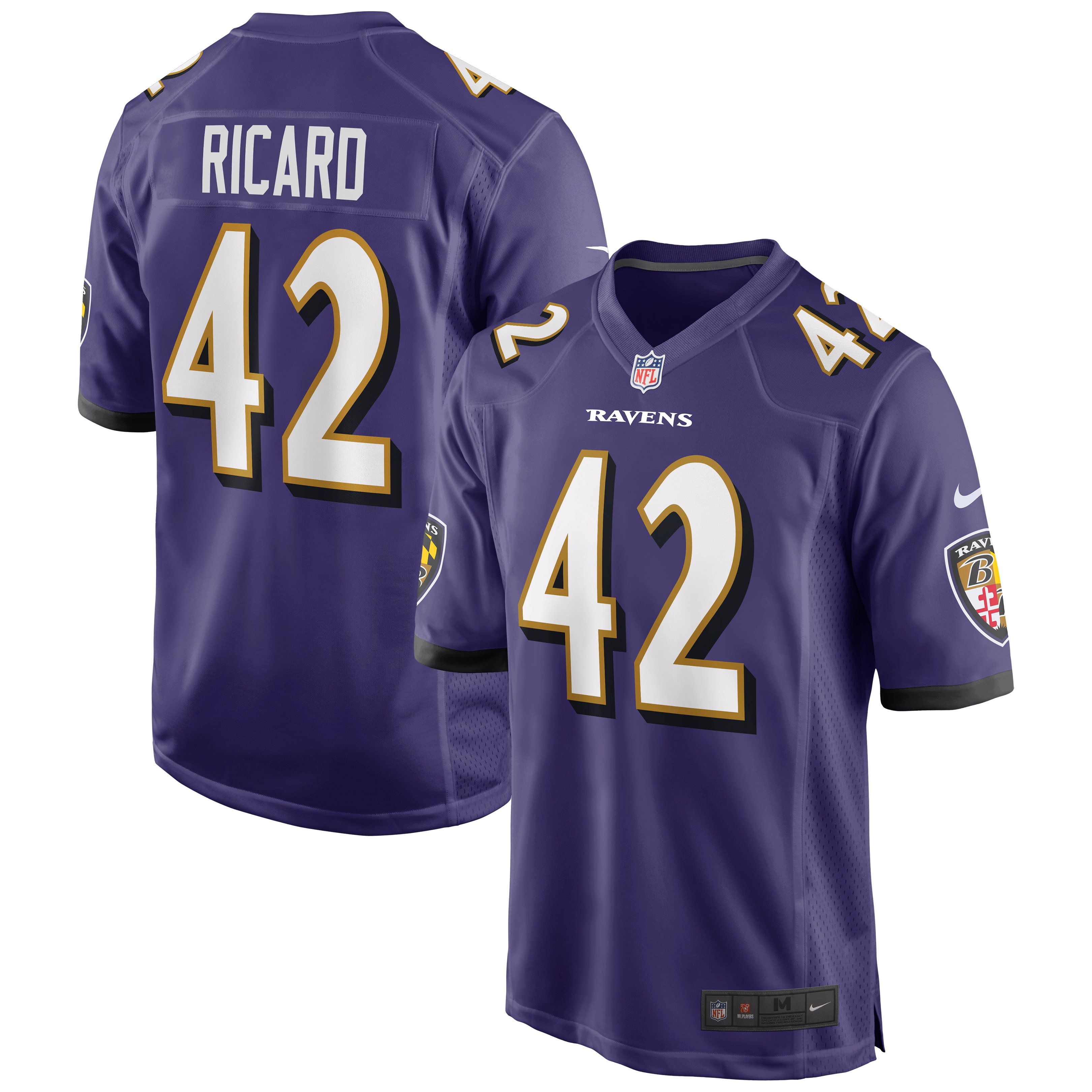 Men's Baltimore Ravens Patrick Ricard Purple Game Jersey JS9924 Saliibo