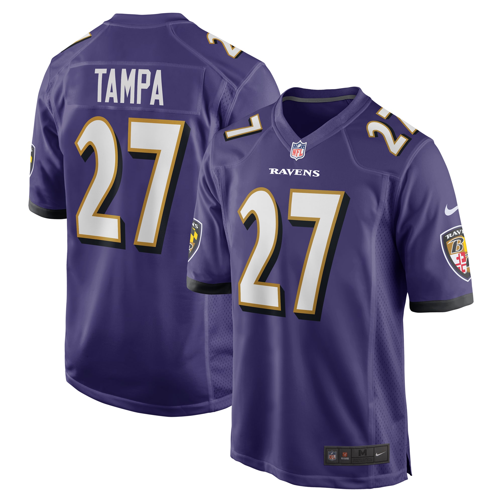 Men's Baltimore Ravens T.J. Tampa Purple Team Game Jersey JS4651 Saliibo