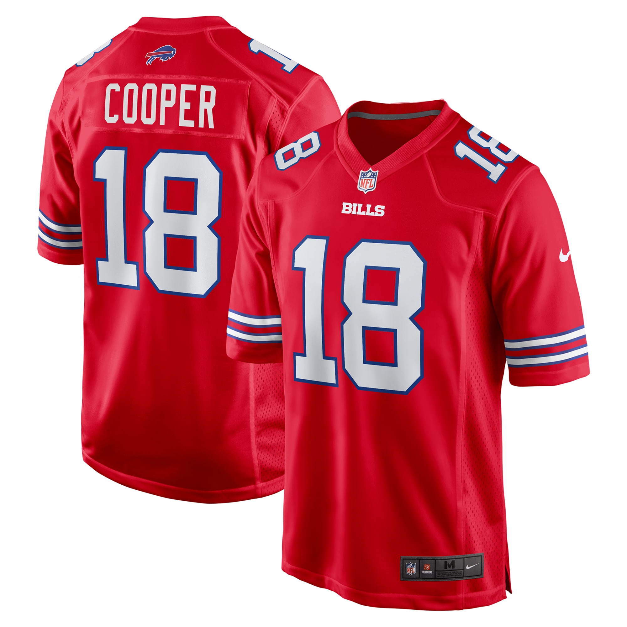 Men's Buffalo Bills Amari Cooper Red 2nd Alternate Game Jersey JS4269 Saliibo