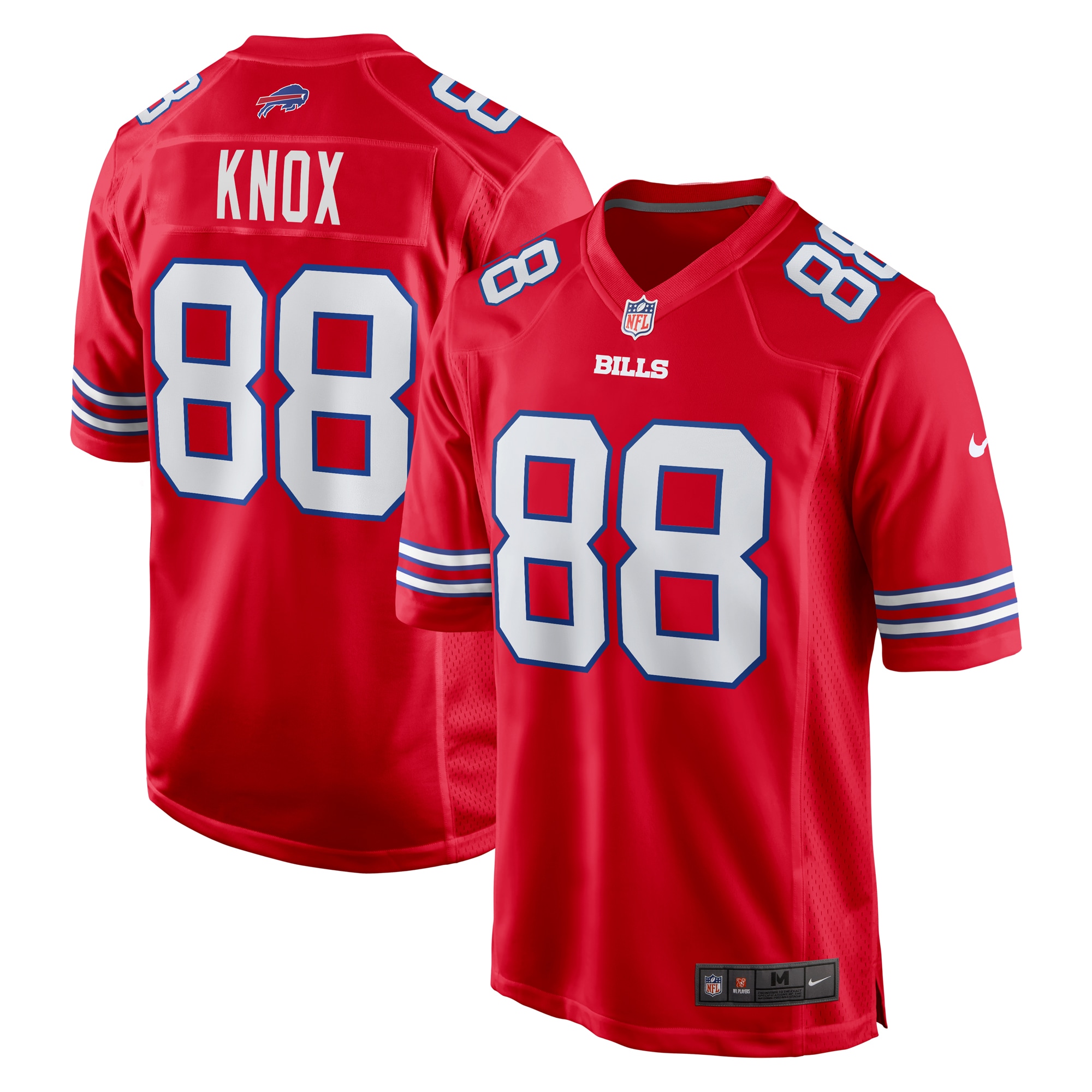 Men's Buffalo Bills Dawson Knox Red Alternate Game Jersey JS1248 Saliibo