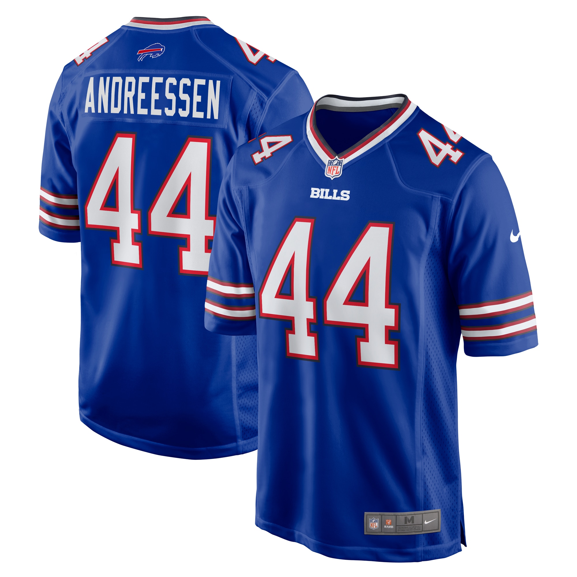 Men's Buffalo Bills Joe Andreessen Royal Game Jersey JS6555 Saliibo