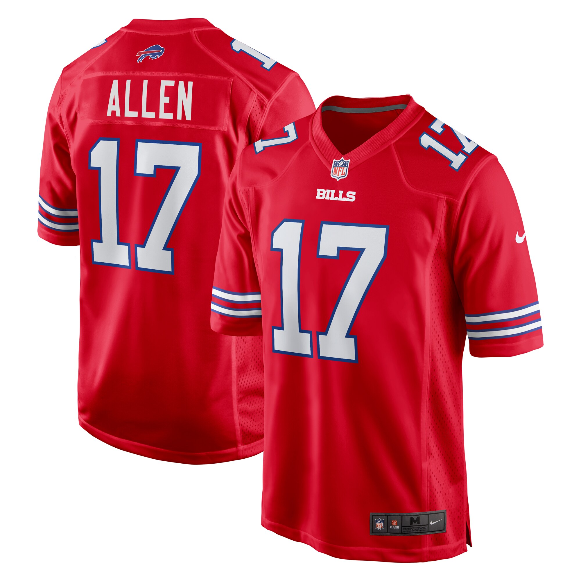 Men's Buffalo Bills Josh Allen Red Alternate Game Jersey JS5358 Saliibo