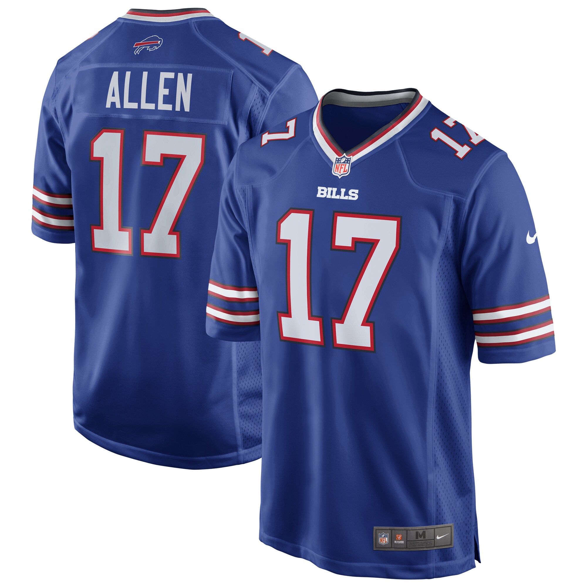 Men's Buffalo Bills Josh Allen Royal Team Game Player Jersey JS7529 Saliibo
