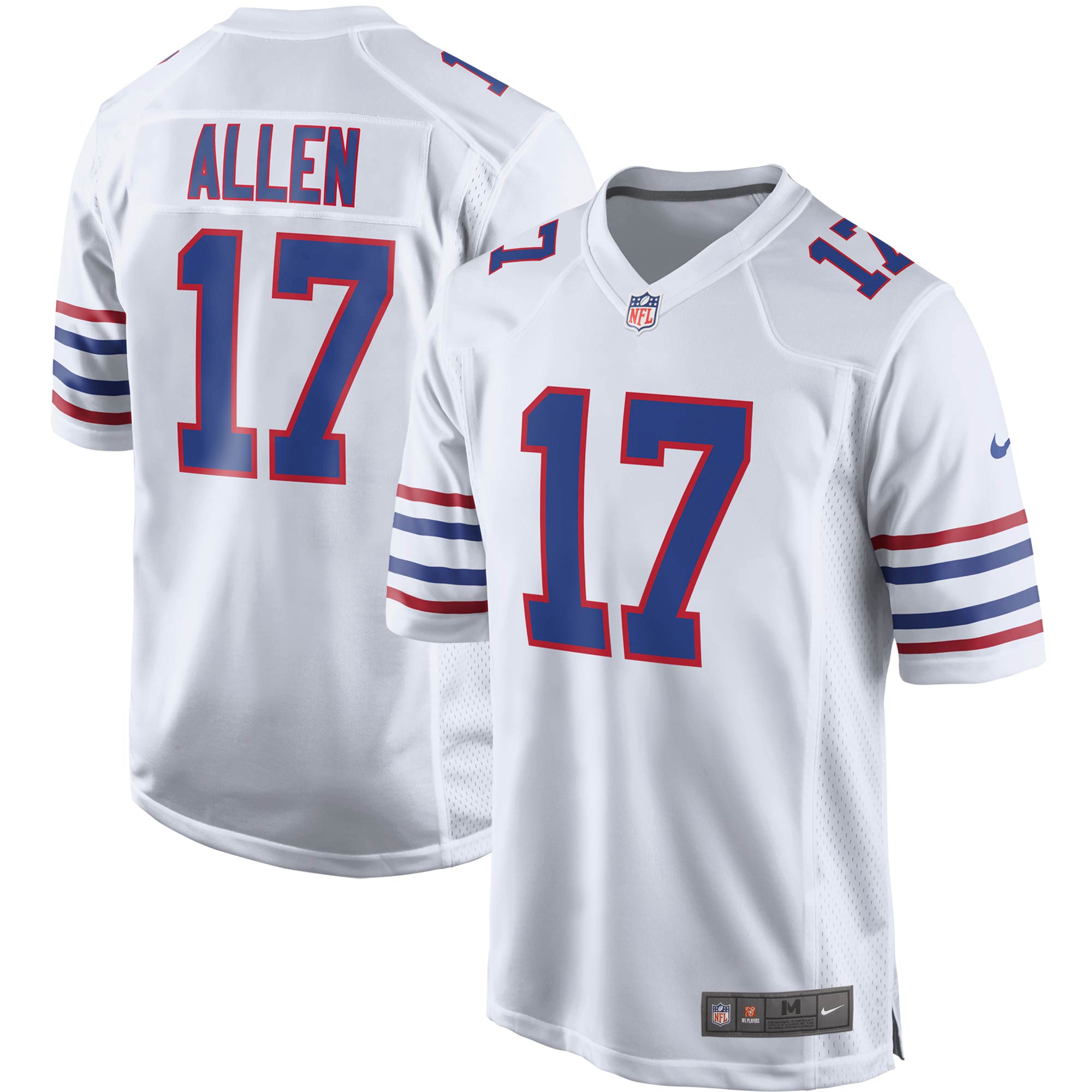 Men's Buffalo Bills Josh Allen White Alternate Game Player Jersey JS8457 Saliibo