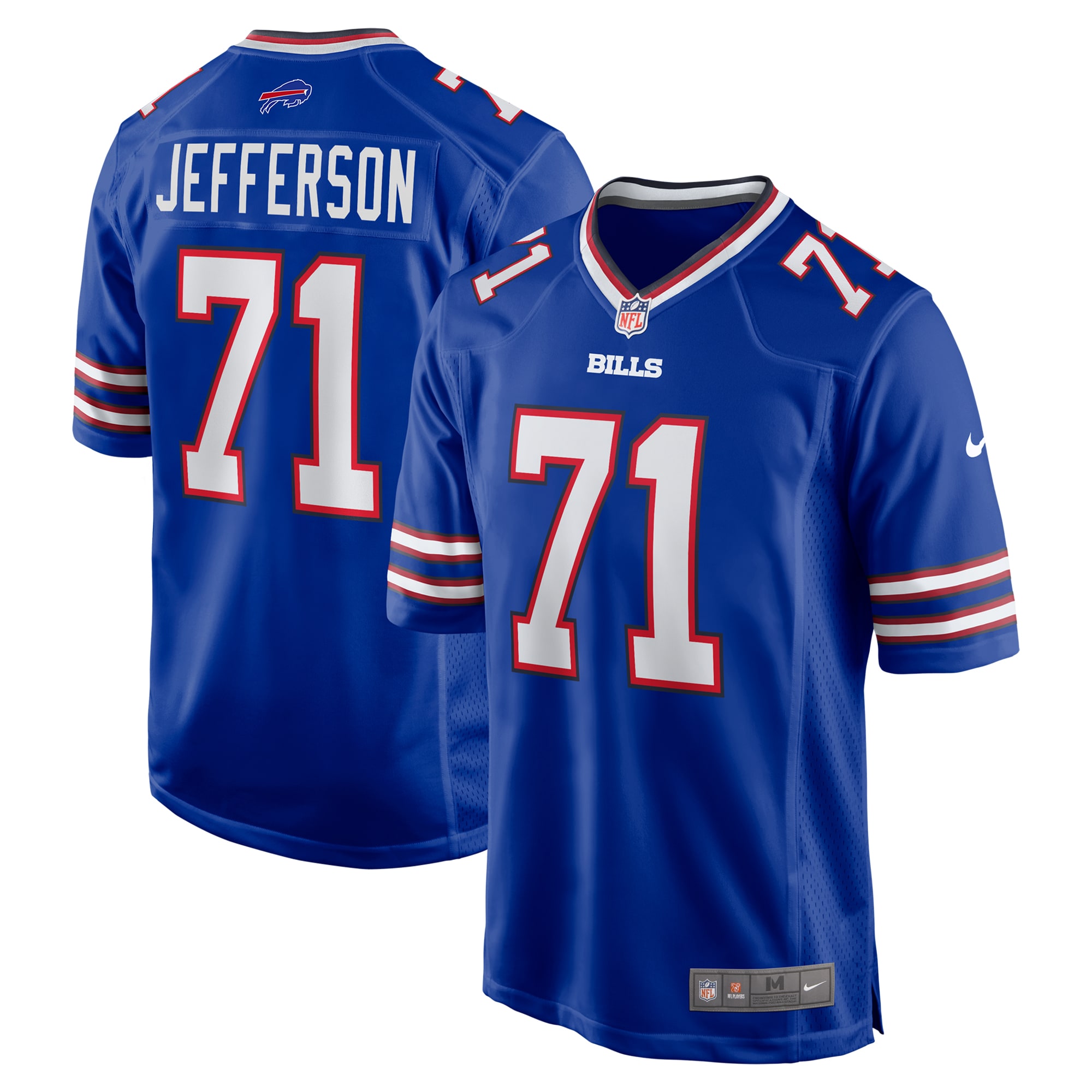 Men's Buffalo Bills Quinton Jefferson Royal Game Jersey JS3405 Saliibo