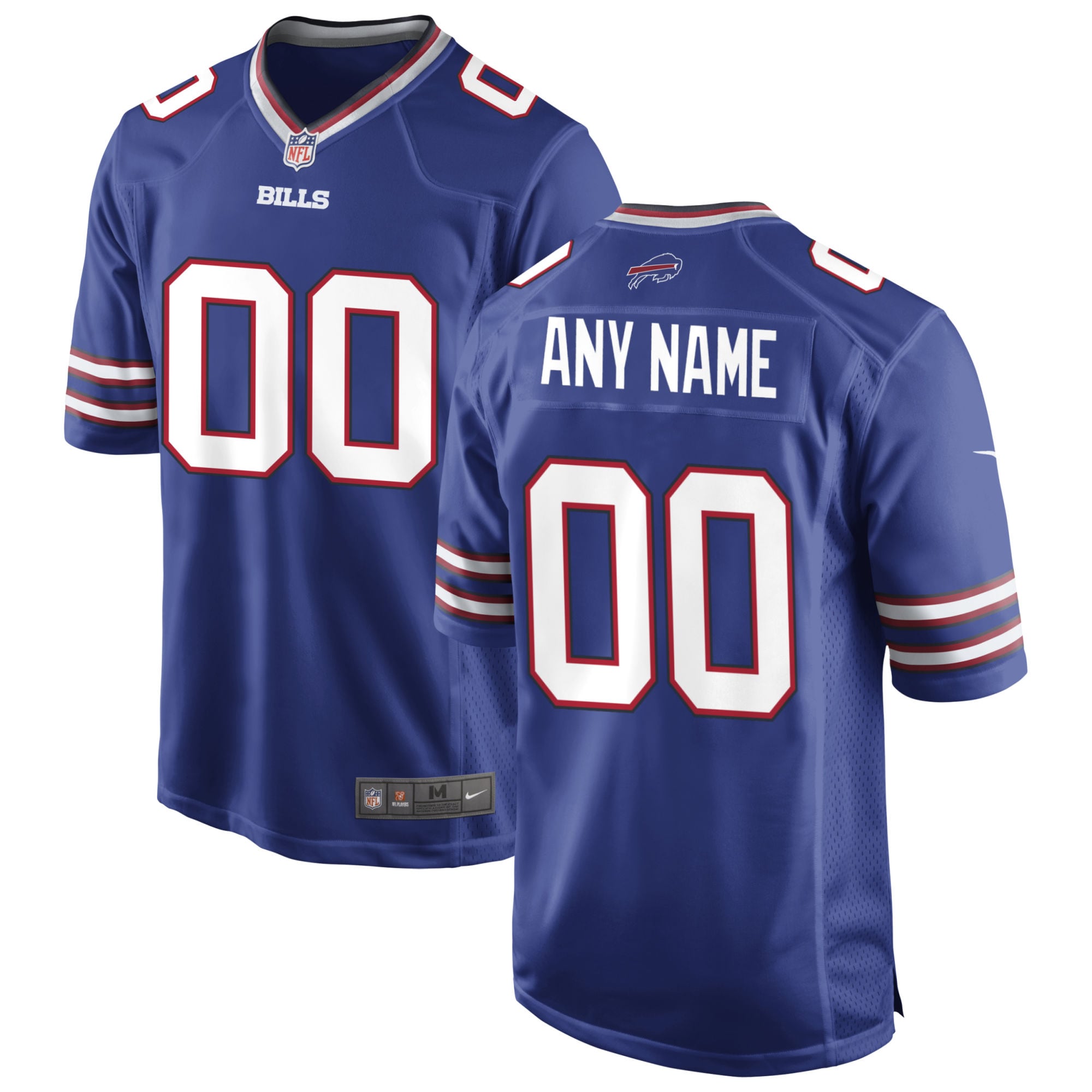 Men's Buffalo Bills Royal Custom Game Jersey JS3740 Saliibo