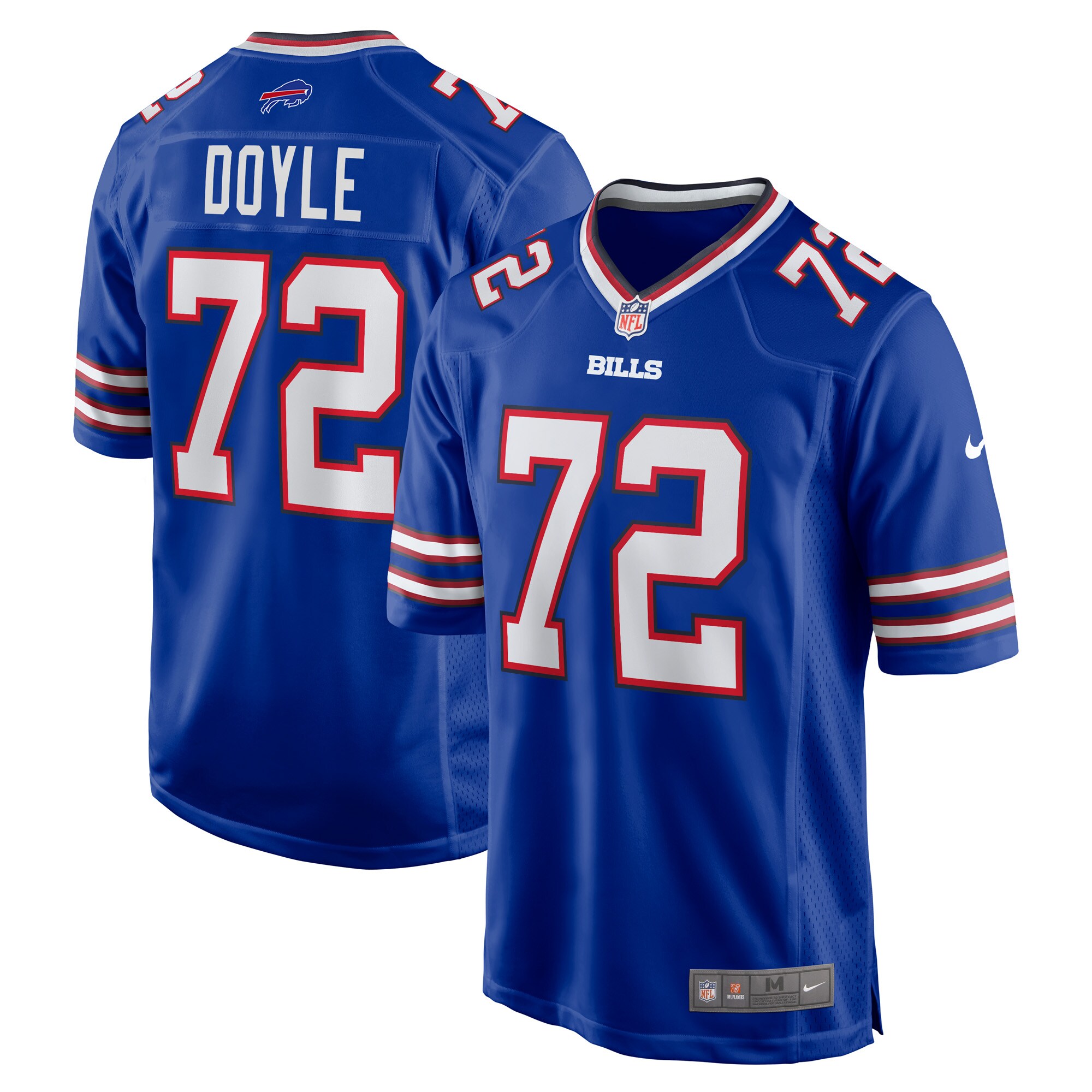 Men's Buffalo Bills Tommy Doyle Royal Game Player Jersey JS4449 Saliibo