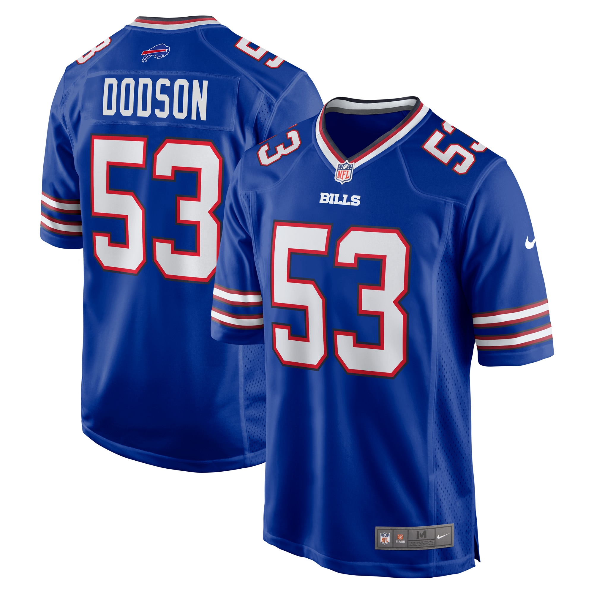 Men's Buffalo Bills Tyrel Dodson Royal Game Player Jersey JS2501 Saliibo