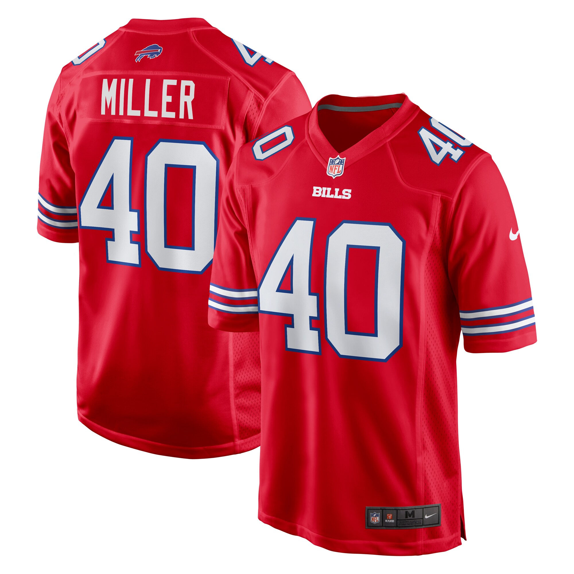Men's Buffalo Bills Von Miller Red Alternate Game Jersey JS4268 Saliibo