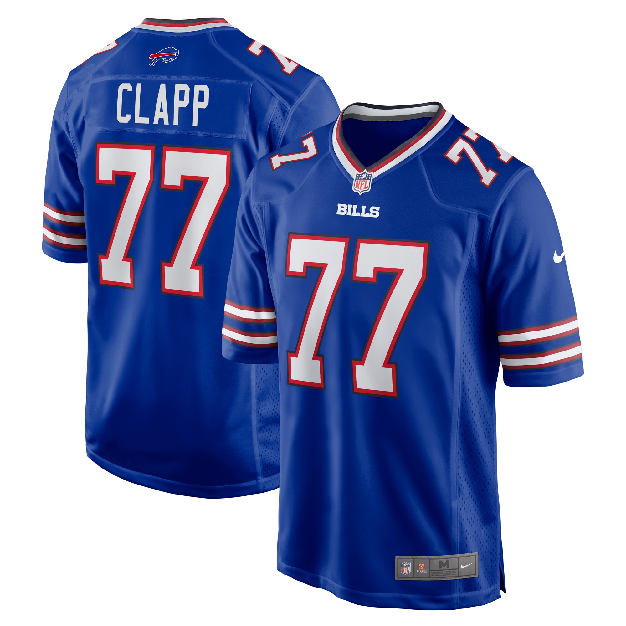 Men's Buffalo Bills Will Clapp Royal Game Jersey JS7445 Saliibo