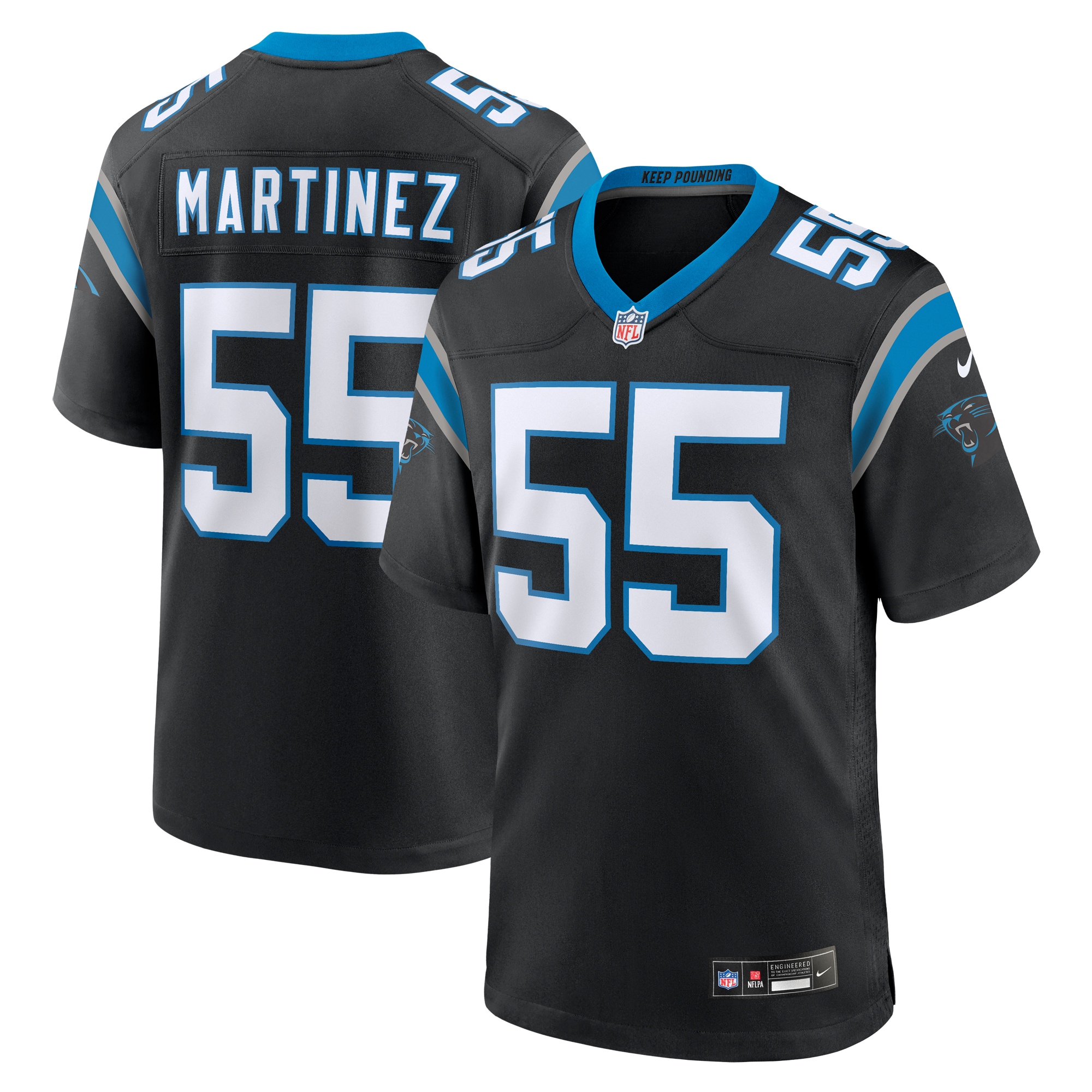 Men's Carolina Panthers Blake Martinez Black Game Jersey JS3397 Saliibo