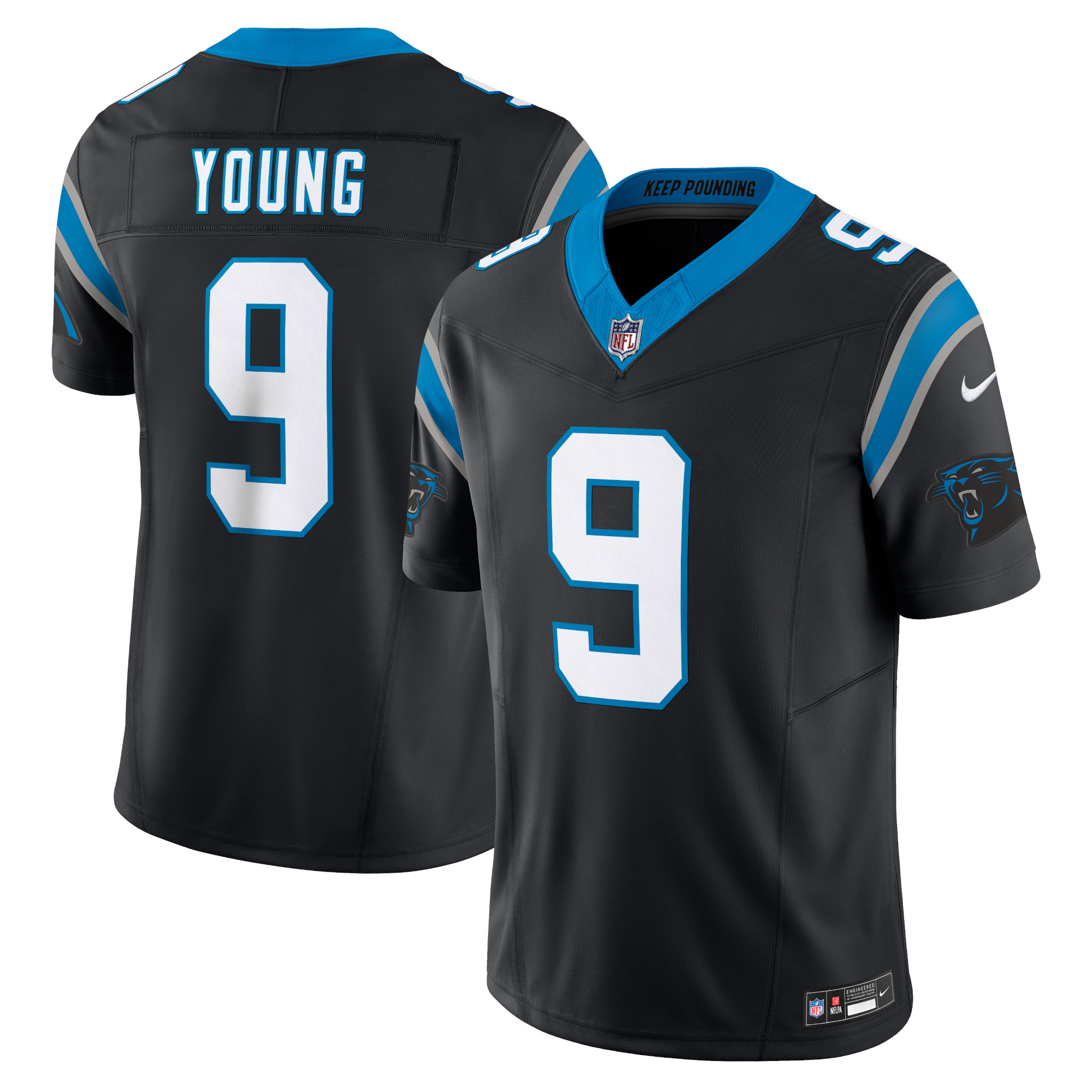 Men's Carolina Panthers Bryce Young Black Vapor F.U.S.E. Limited Jersey JS9011 Saliibo