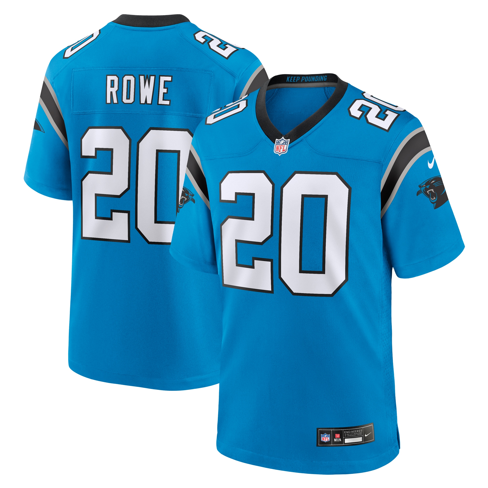 Men's Carolina Panthers Eric Rowe Blue Alternate Game Jersey JS5940 Saliibo