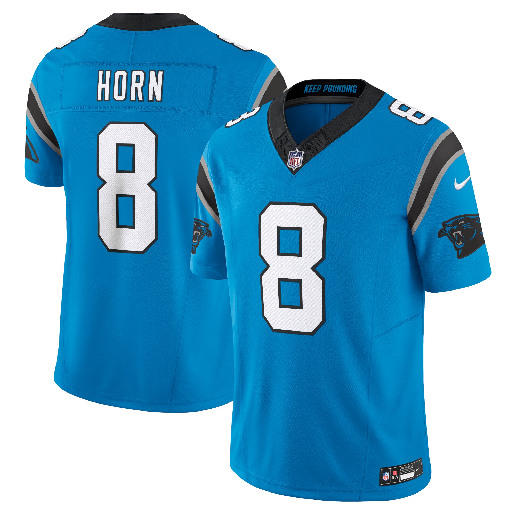Men's Carolina Panthers Jaycee Horn Blue Vapor F.U.S.E. Limited Jersey JS8097 Saliibo