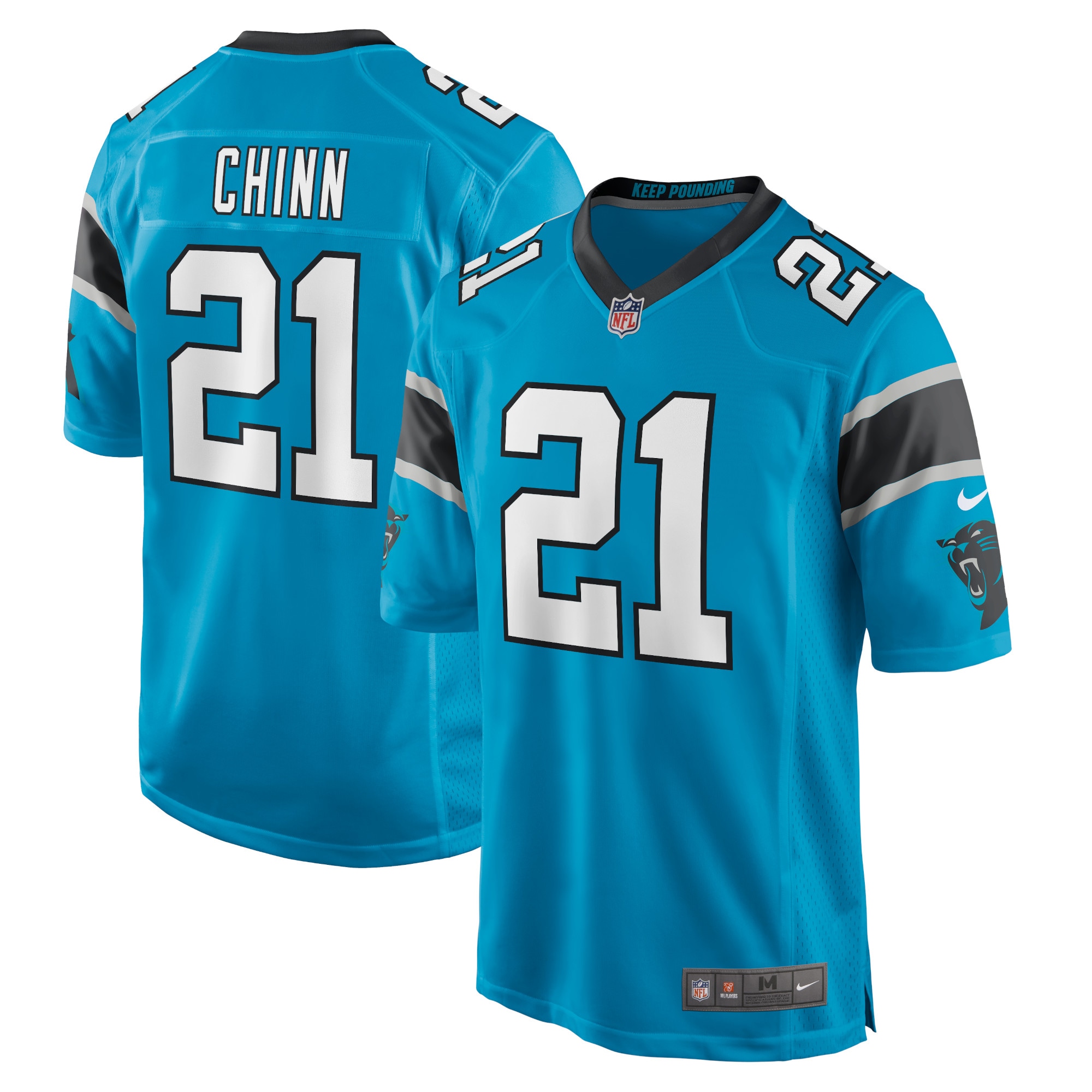 Men's Carolina Panthers Jeremy Chinn Blue Game Jersey JS2371 Saliibo