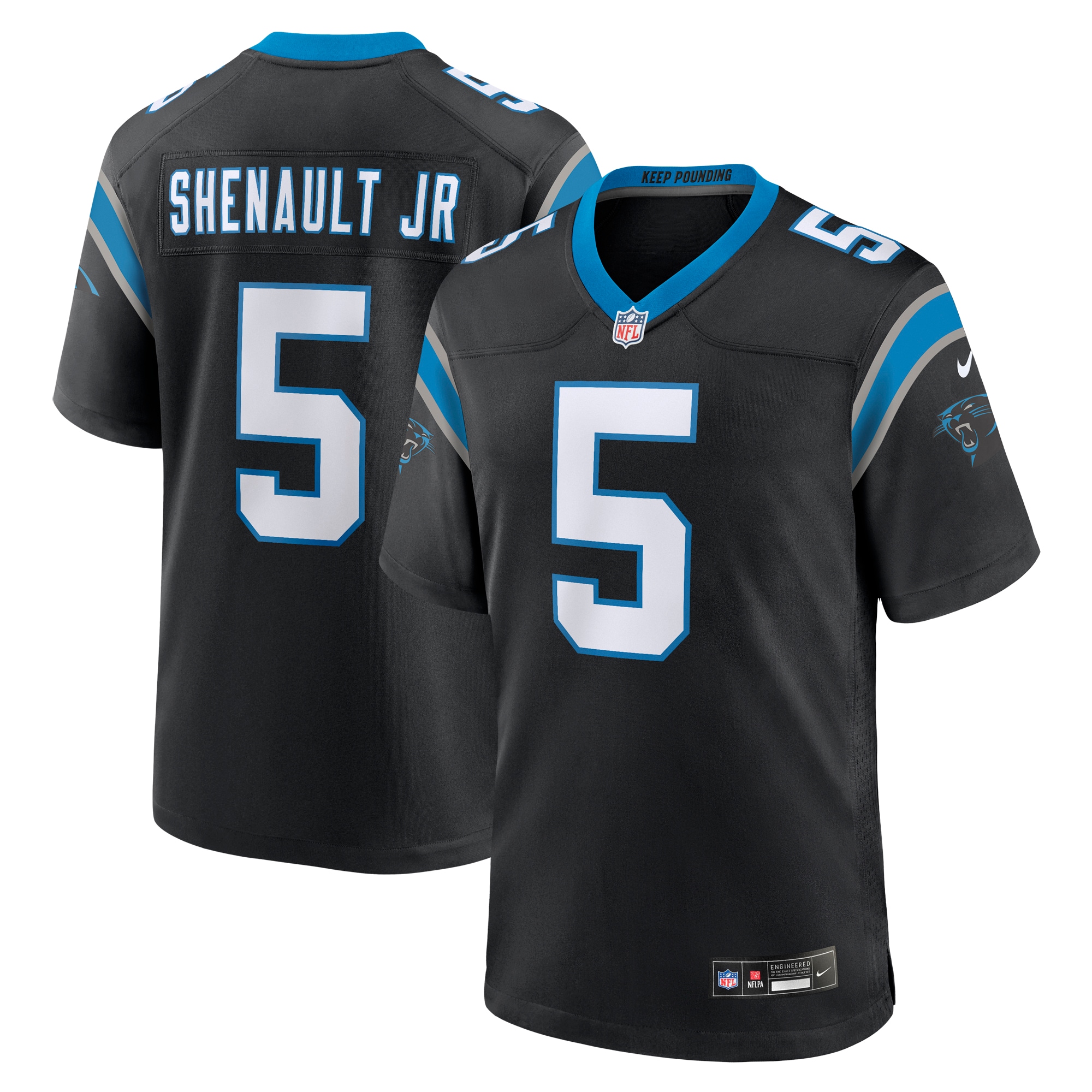 Men's Carolina Panthers Laviska Shenault Jr. Black Team Game Jersey JS4285 Saliibo