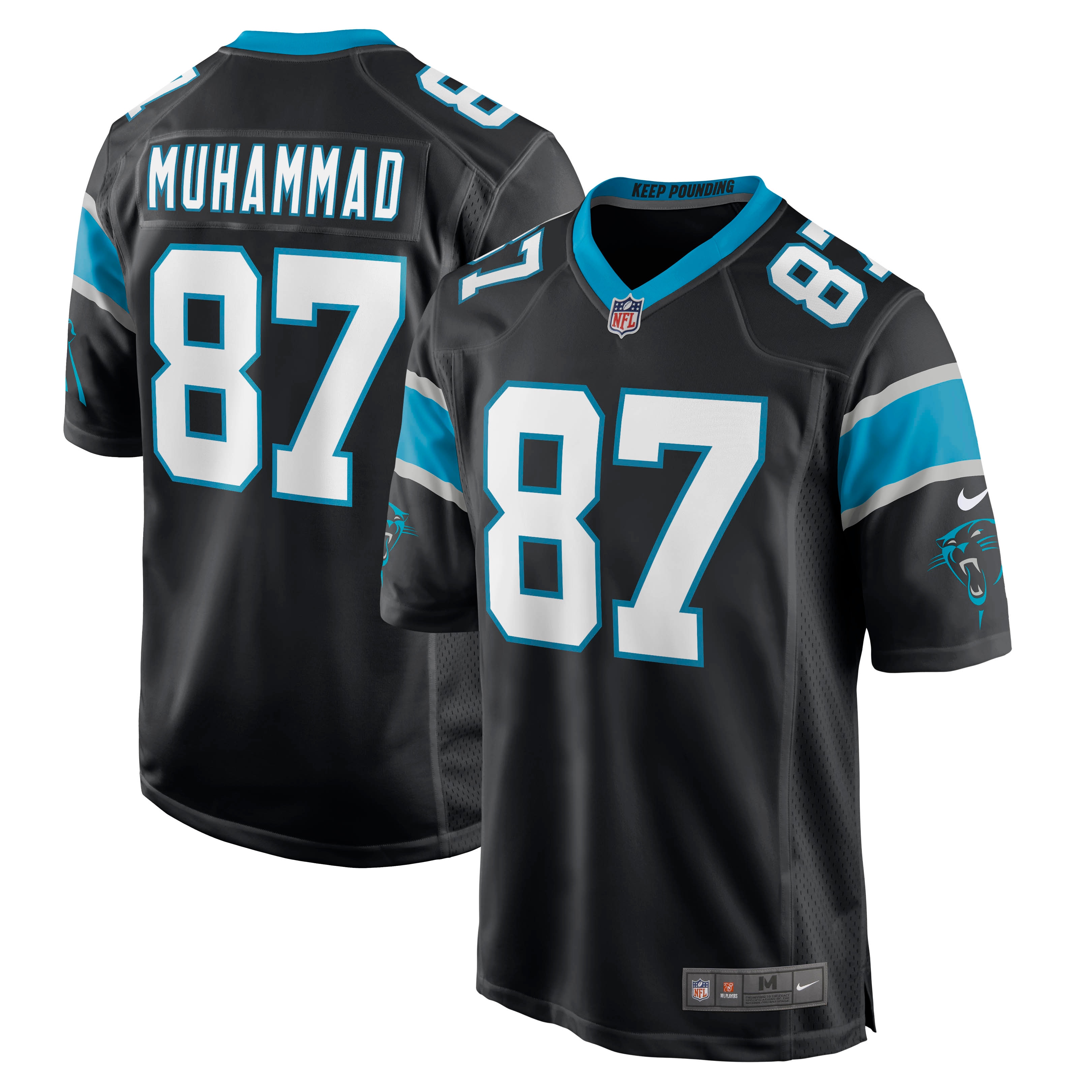 Men's Carolina Panthers Muhsin Muhammad Black Retired Player Jersey JS2262 Saliibo