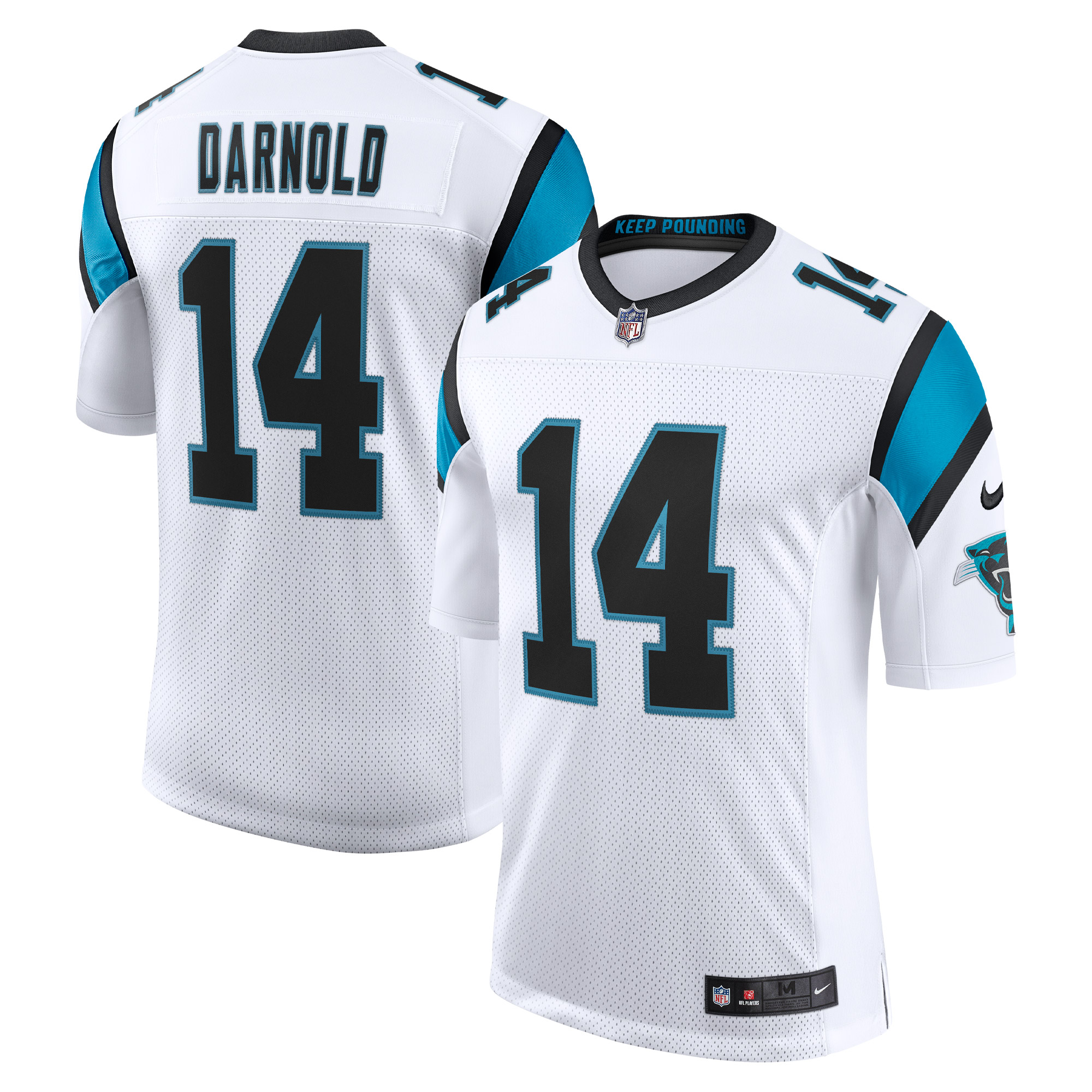 Men's Carolina Panthers Sam Darnold White Vapor Limited Jersey JS5209 Saliibo