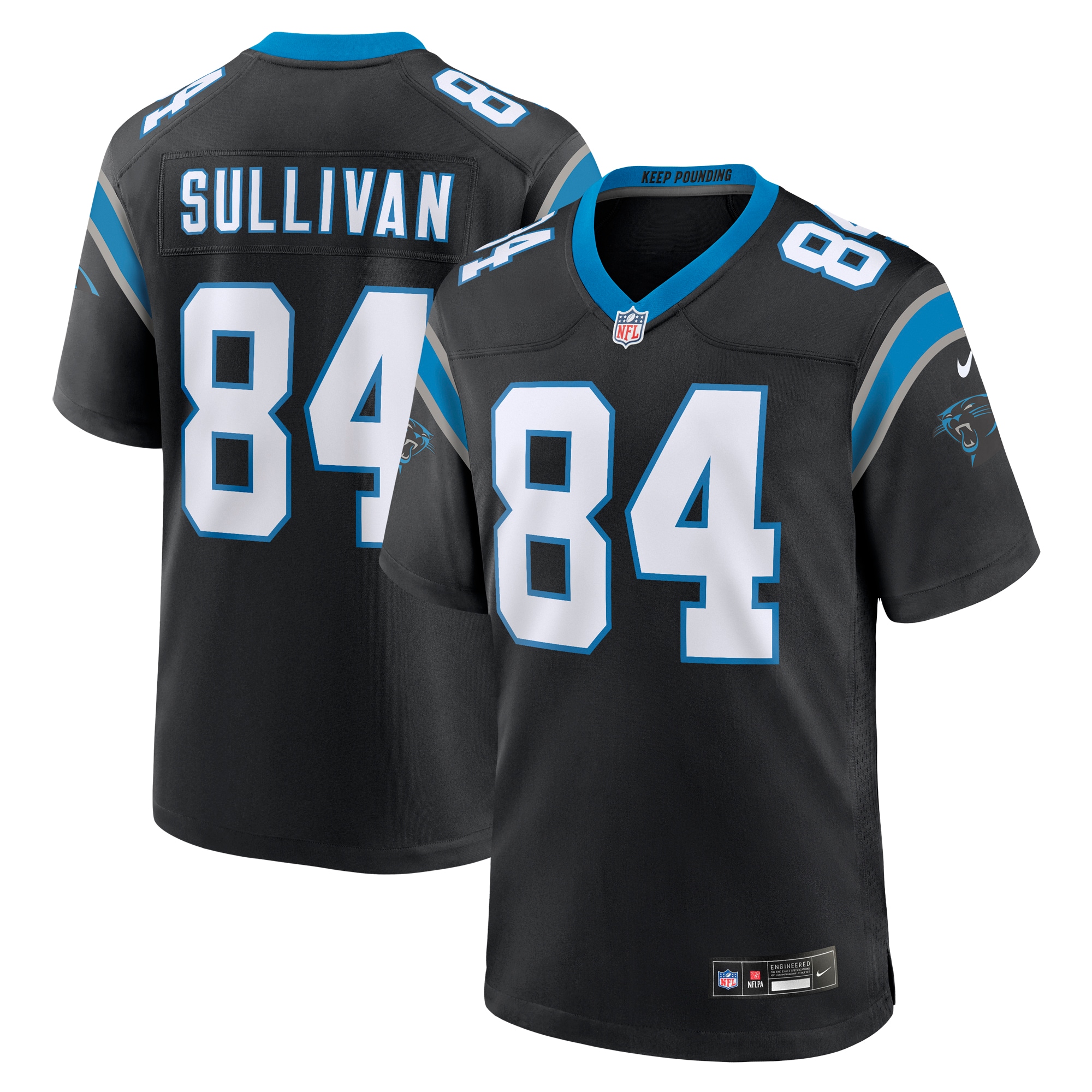 Men's Carolina Panthers Stephen Sullivan Black Team Game Jersey JS4812 Saliibo