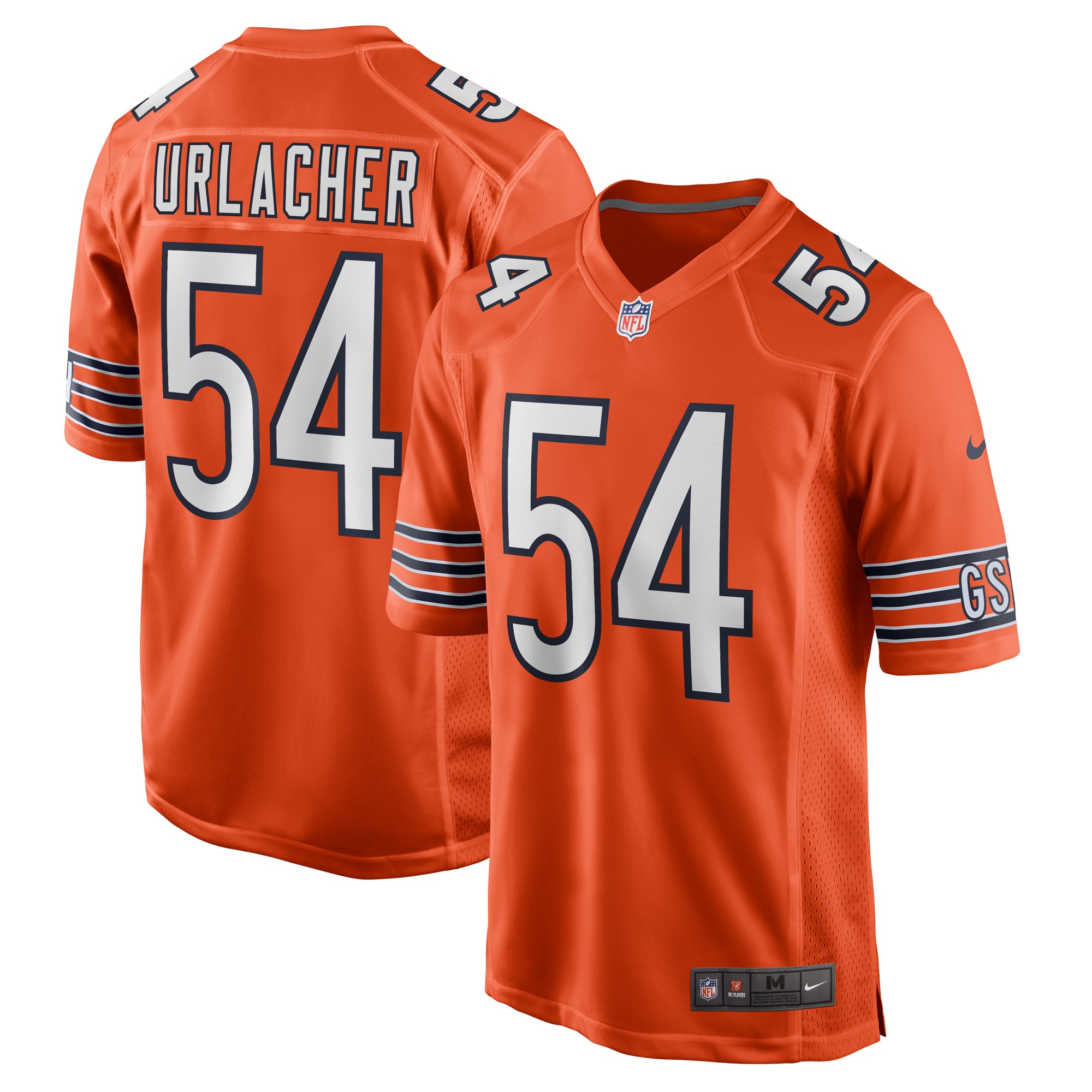 Men's Chicago Bears Brian Urlacher Orange Retired Player Jersey JS4435 Saliibo